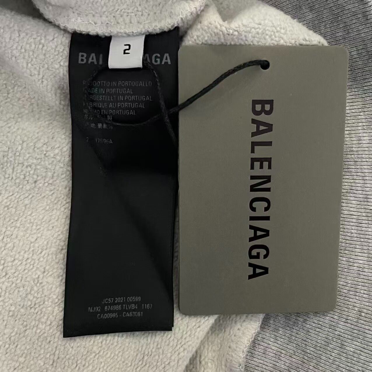 Balenciaga Oversized Gray Hoodie — back