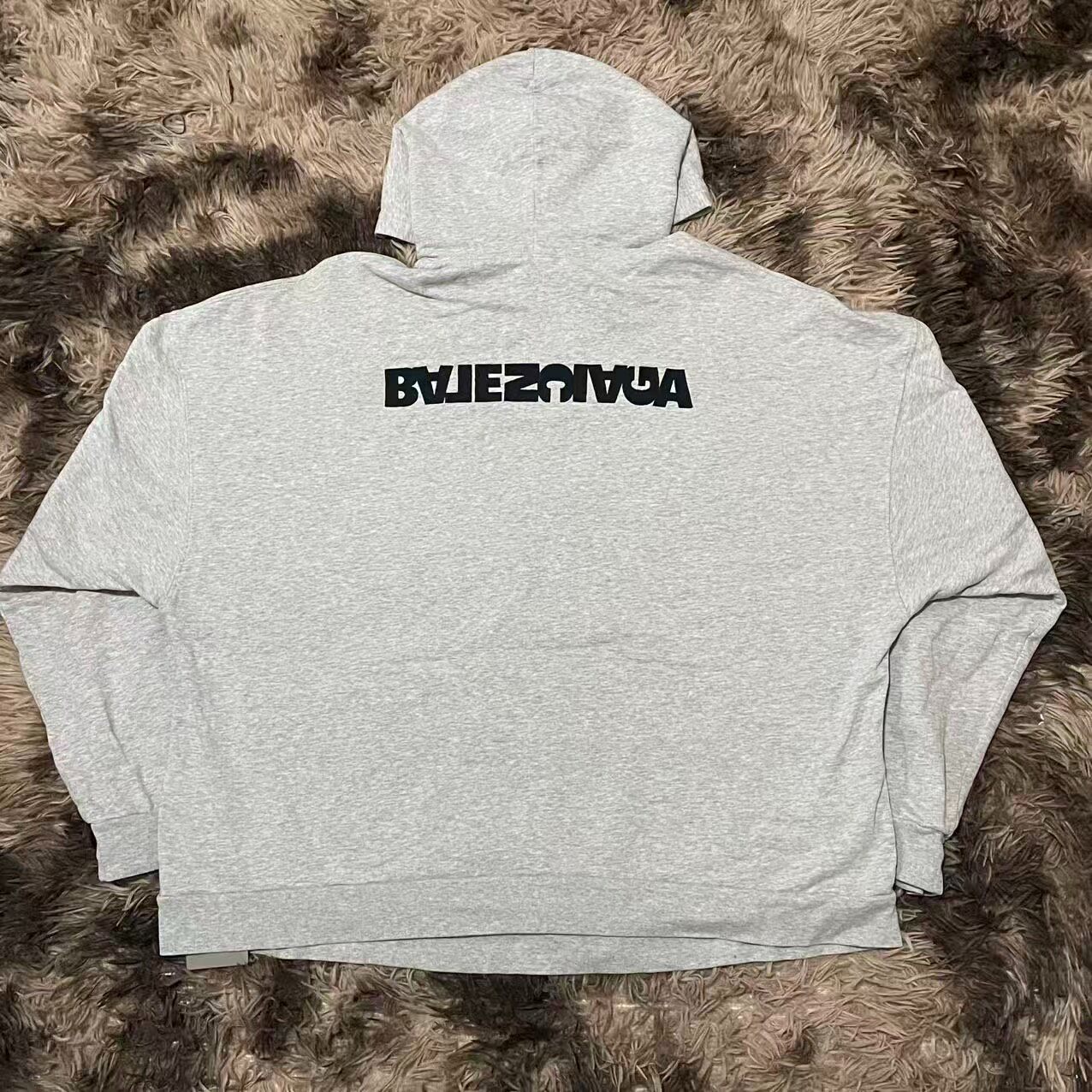 Balenciaga Oversized Gray Hoodie — front