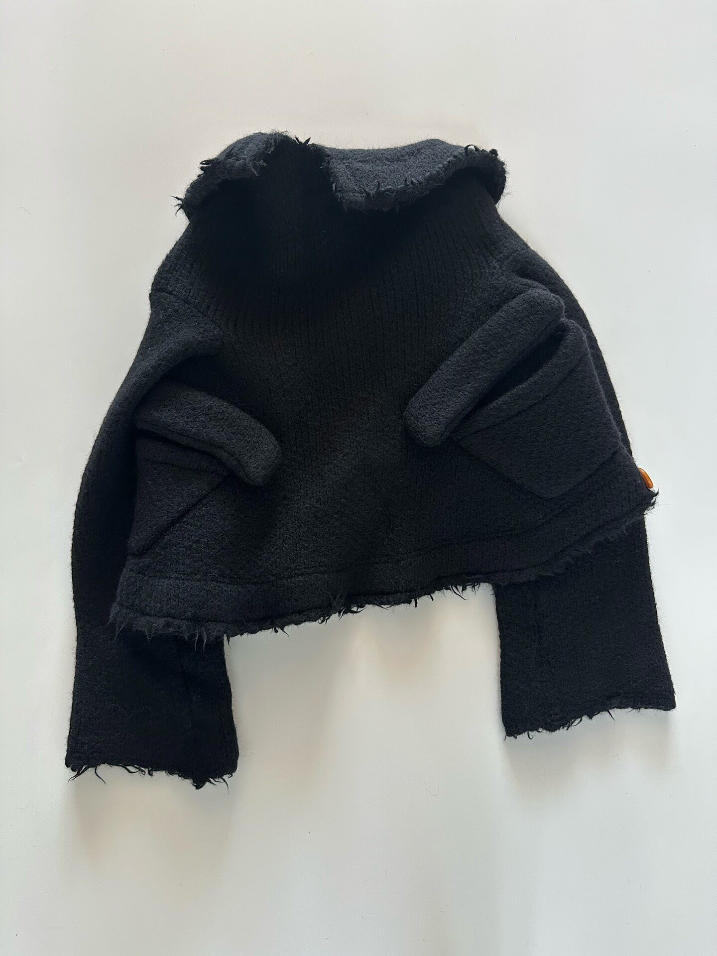 Comme des Garcons 2002 Runway Wool Top — detail