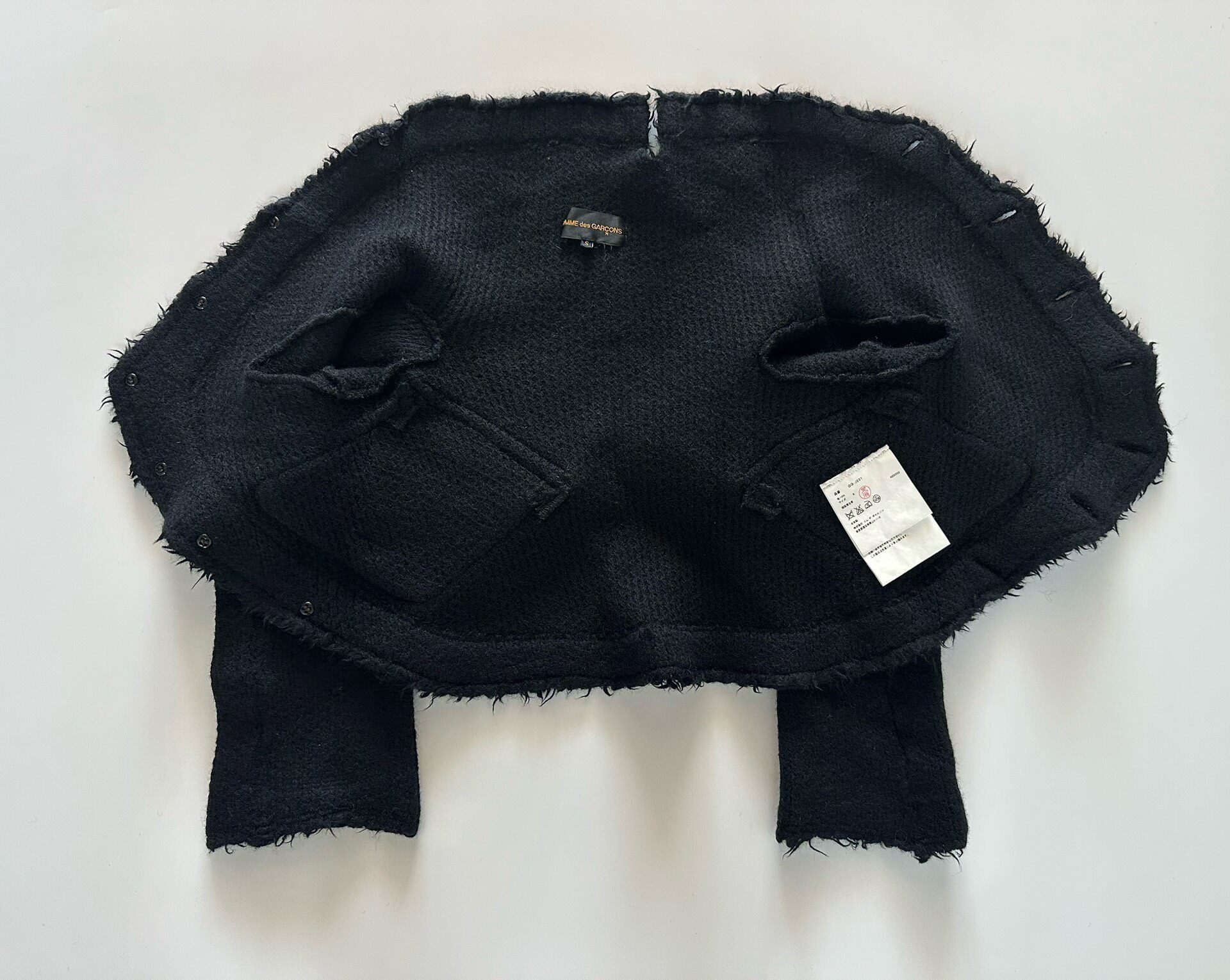 Comme des Garcons 2002 Runway Wool Top — back