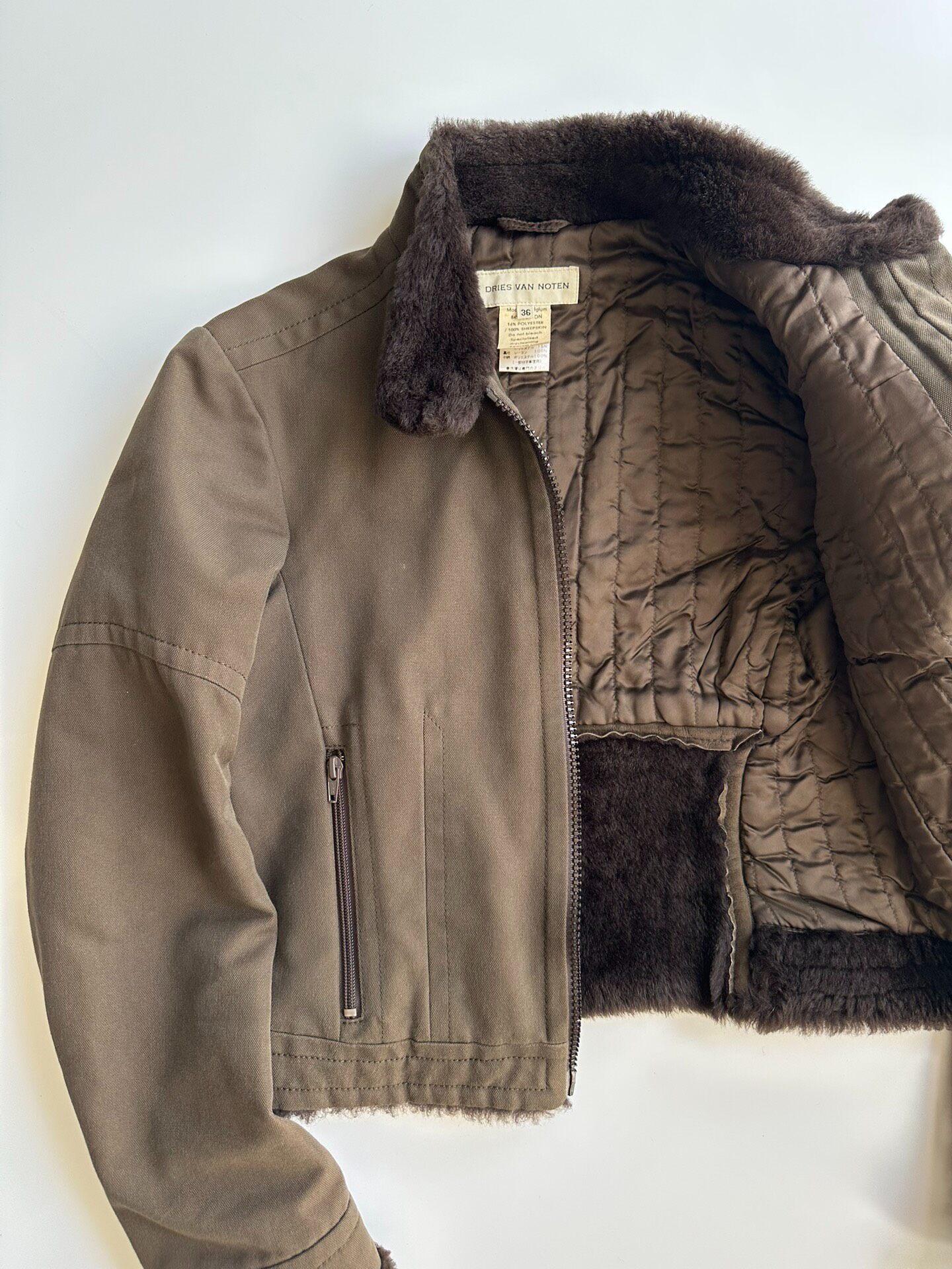Dries Van Noten 98AW Moto Jacket — label