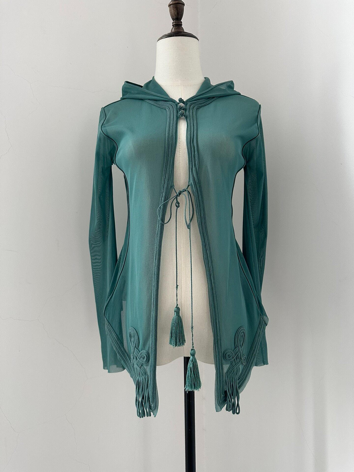 Jean Paul Gaultier Hooded Sheer Mesh Top