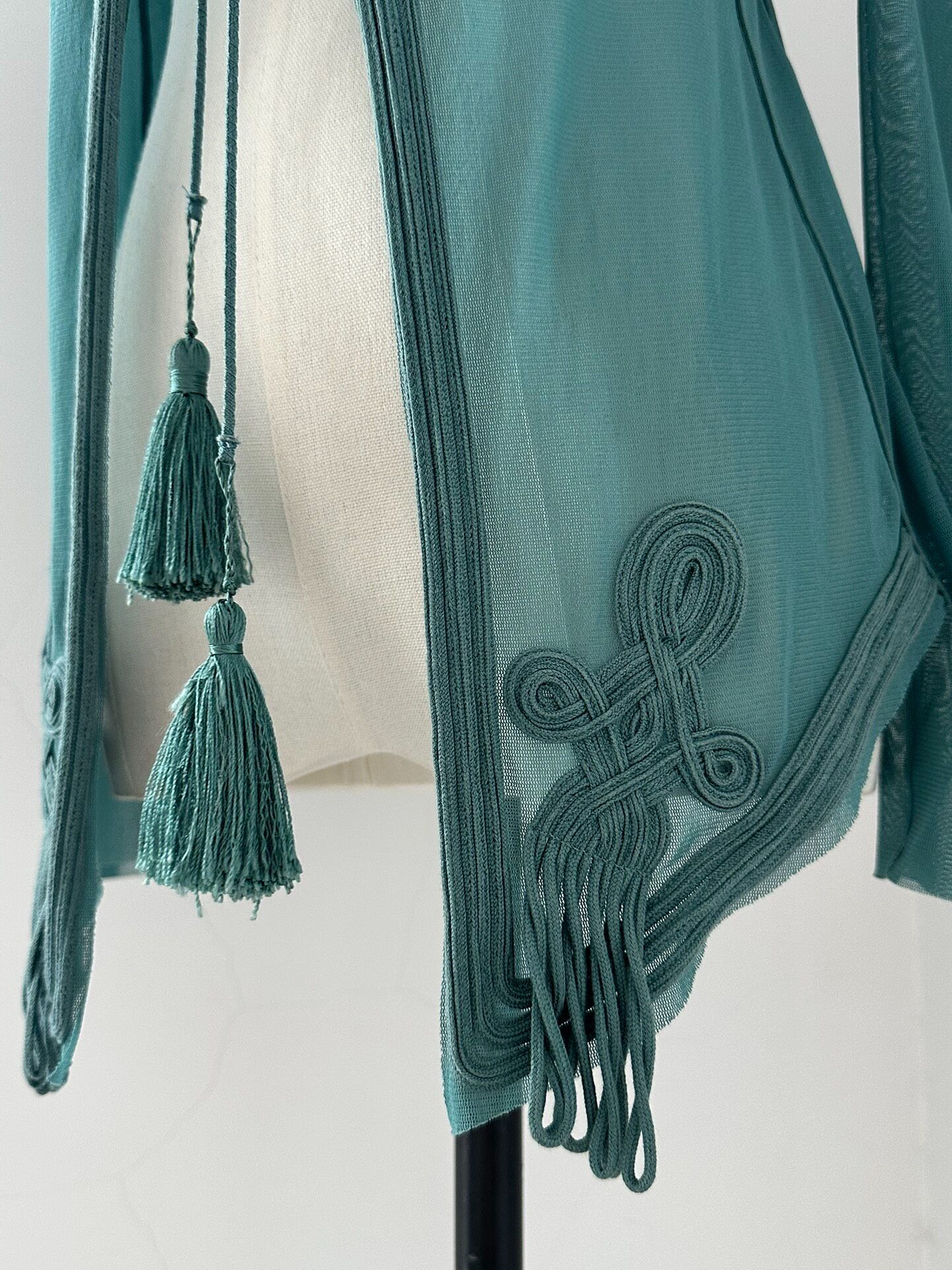 Jean Paul Gaultier Hooded Sheer Mesh Top — back