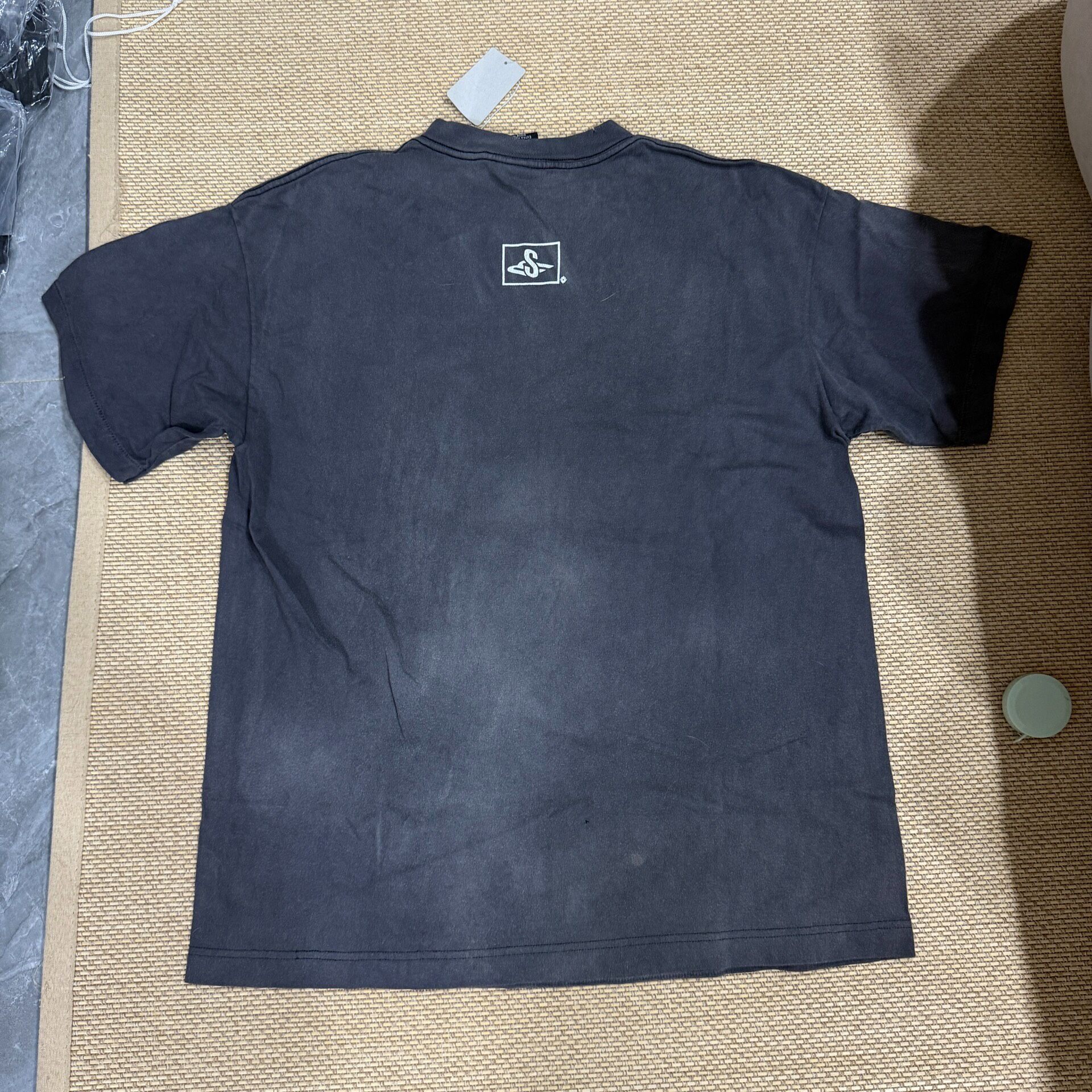 Saint Michael PS5 Dark Washed Gray Tee — front