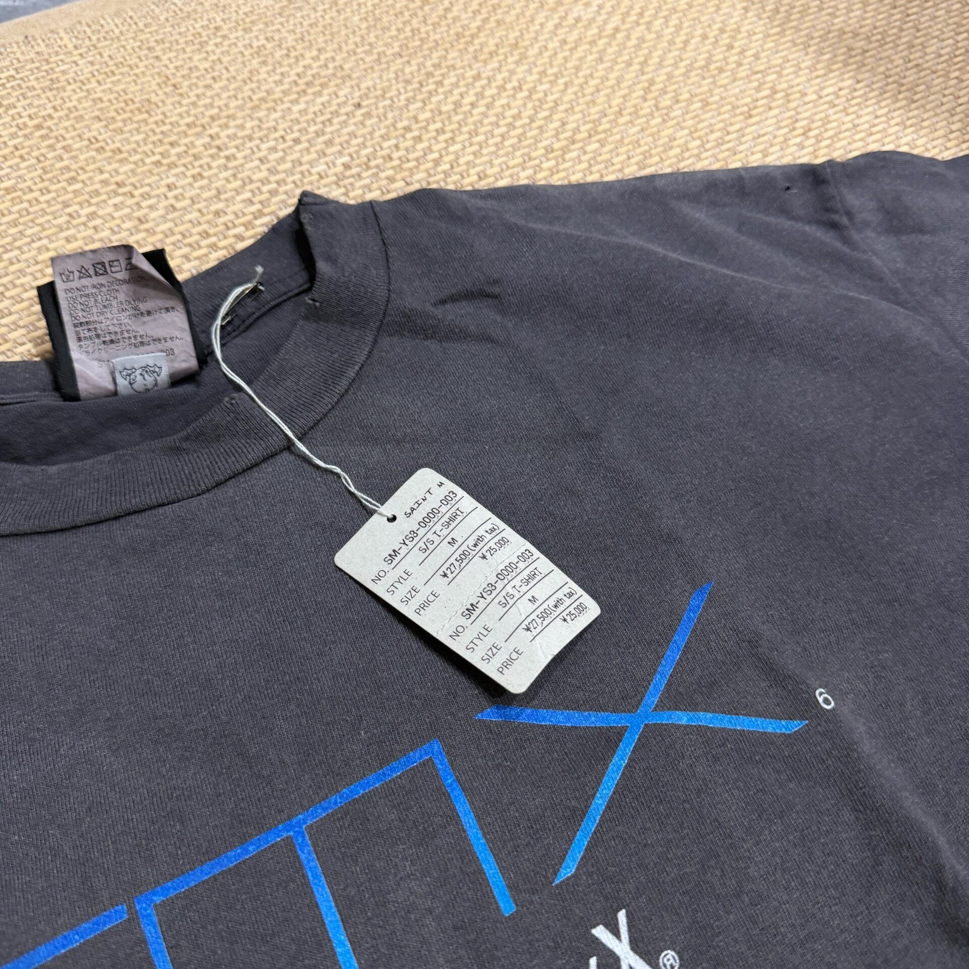 Saint Michael PS5 Dark Washed Gray Tee — detail