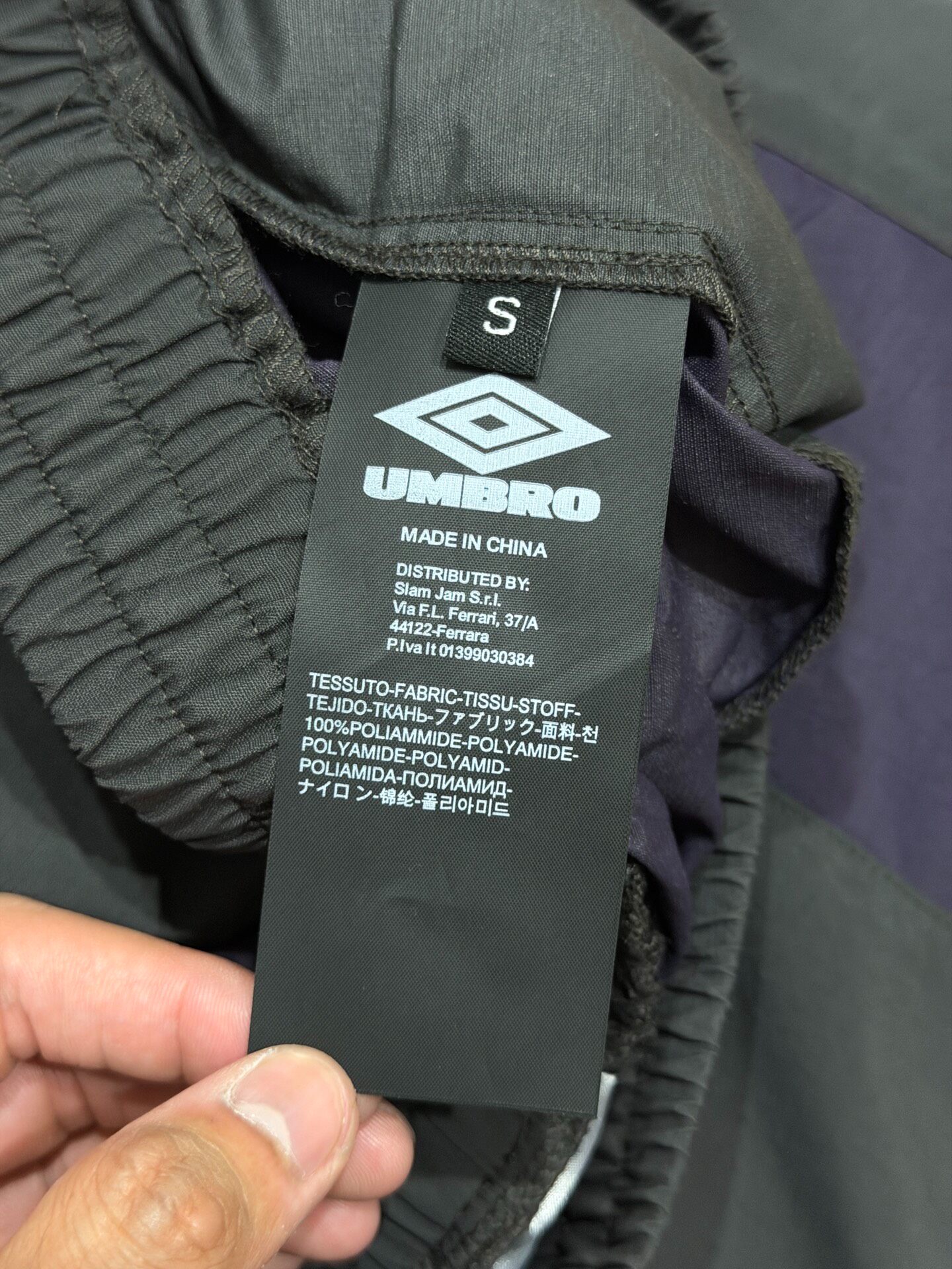 Slam Jam x Umbro 25FW Rose Badge Pants — label