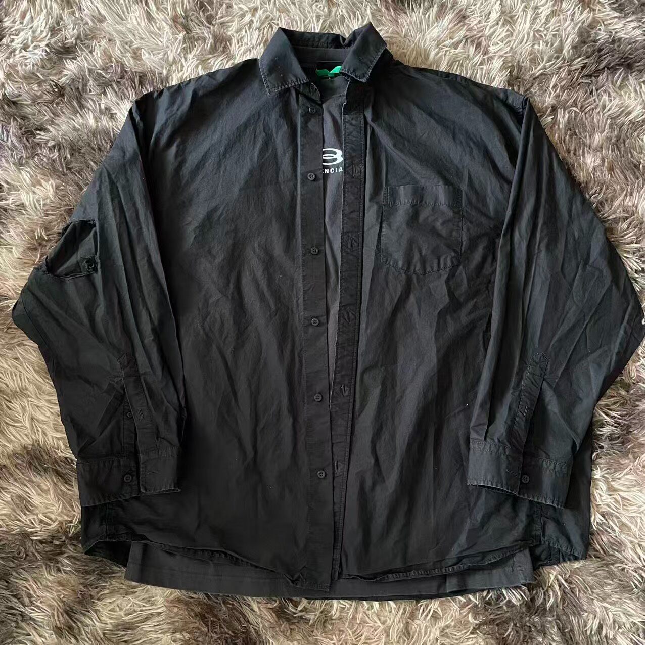 Balenciaga Fake Two-Piece Long Sleeve Shirt