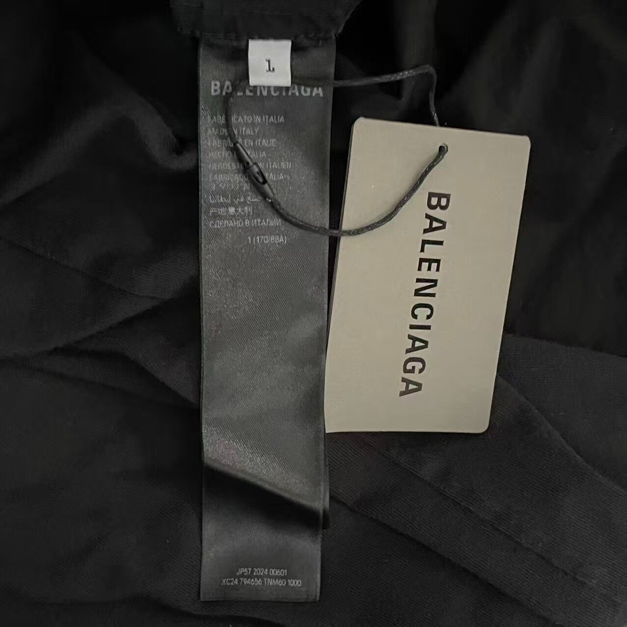 Balenciaga Fake Two-Piece Long Sleeve Shirt — label