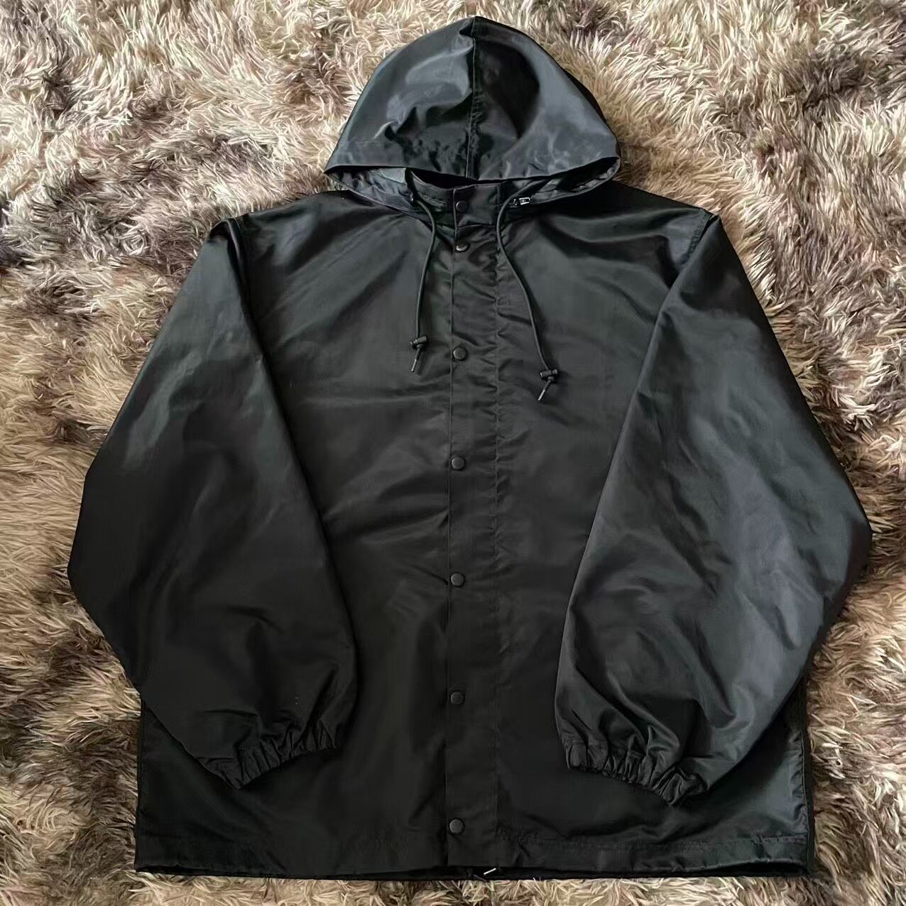 Balenciaga Hooded Tape Logo Windbreaker