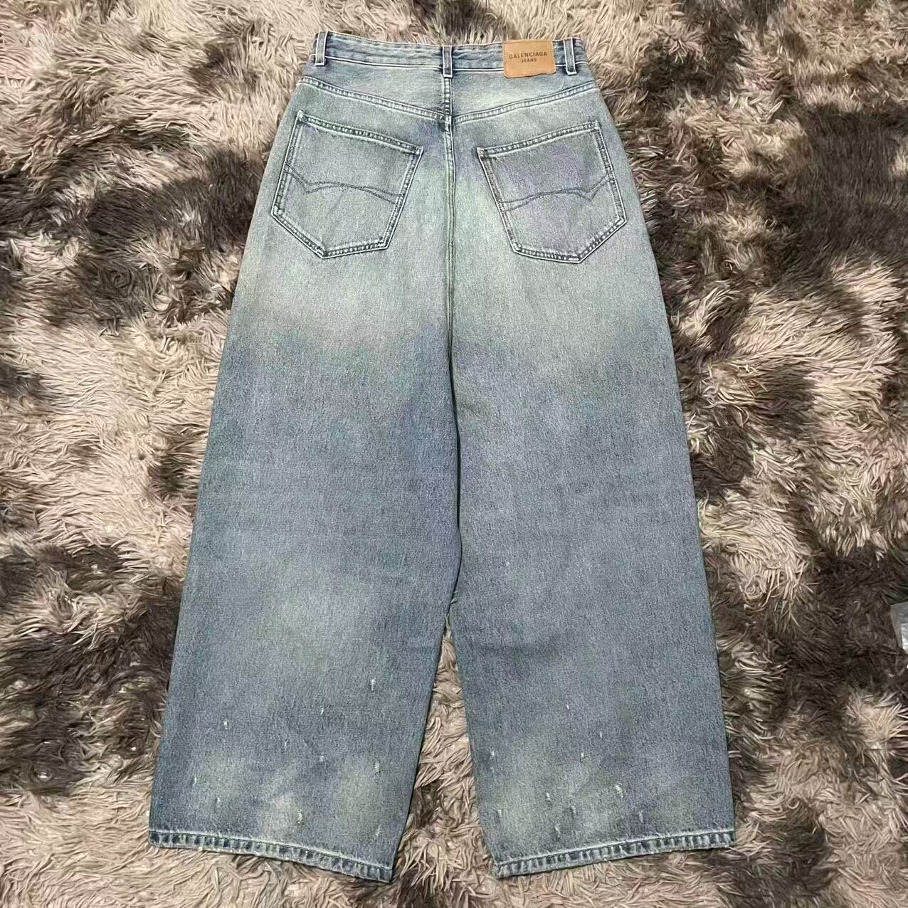 Balenciaga FW24 Wash Baggy Jeans — front