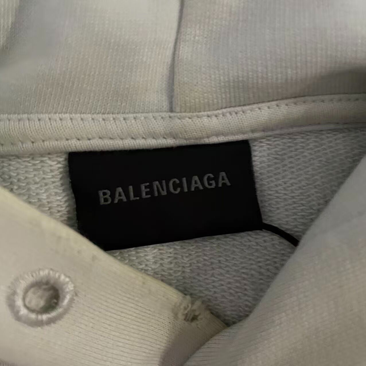 Balenciaga WFP White Hoodie — detail
