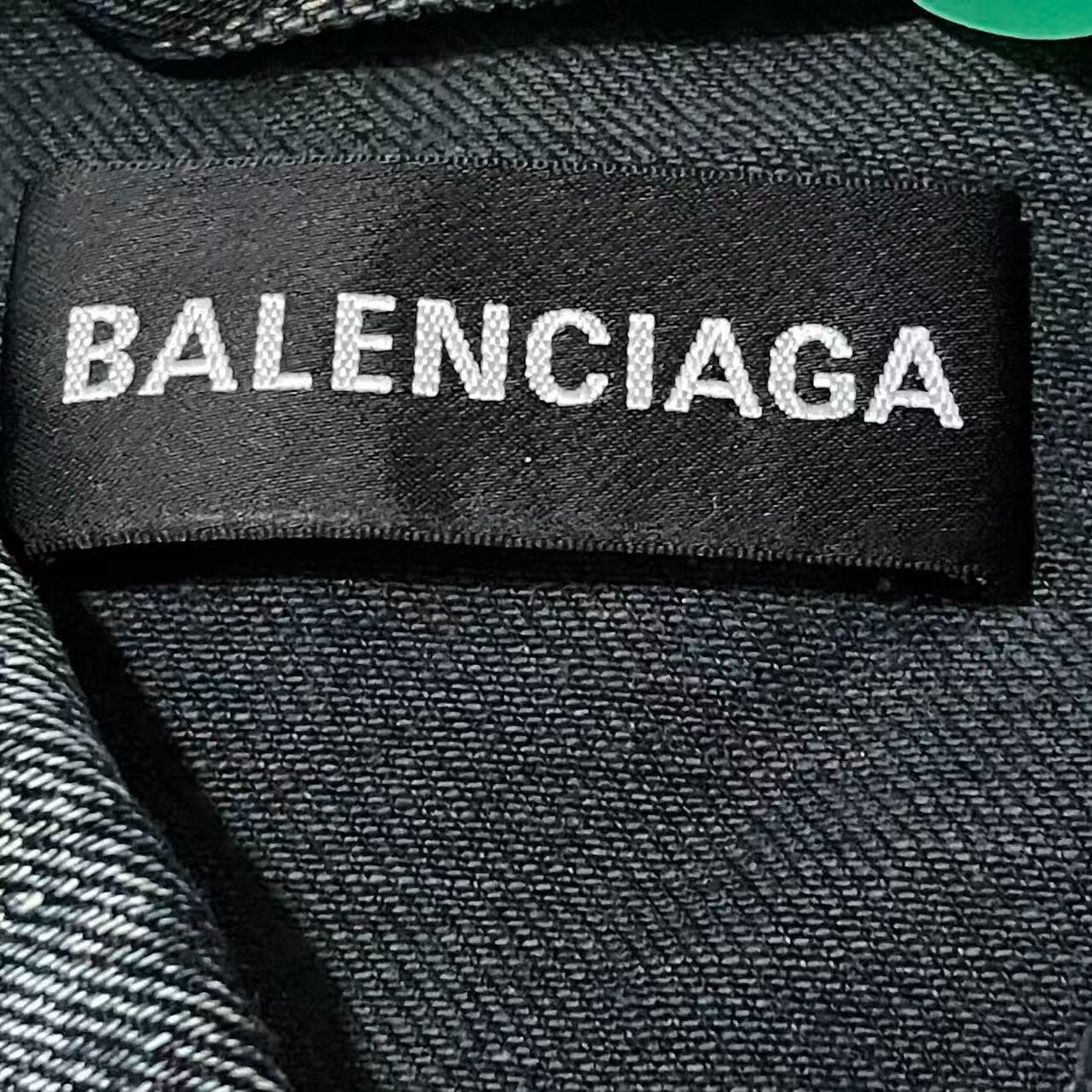 Balenciaga Oversized News Denim Jacket — detail