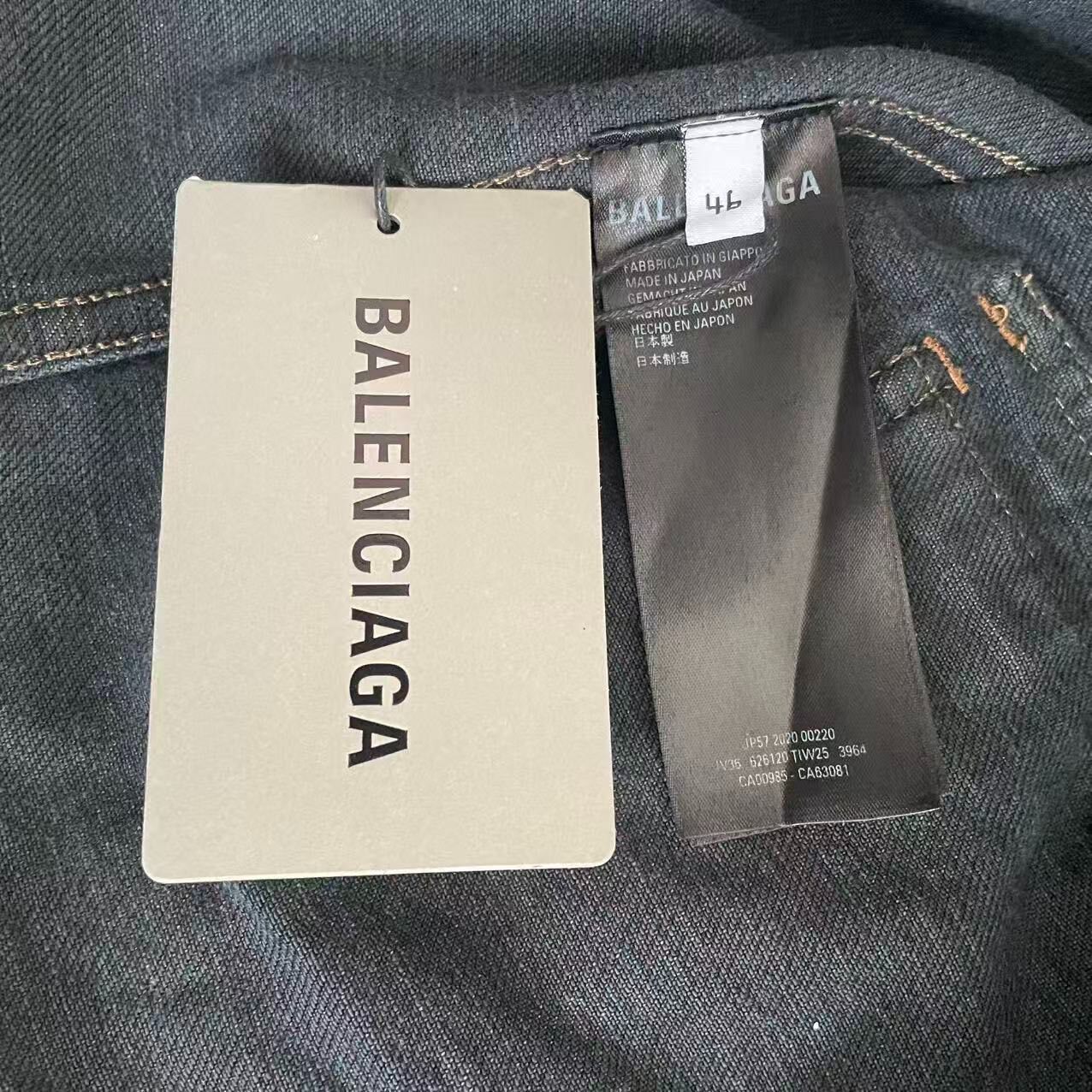 Balenciaga Oversized News Denim Jacket — back
