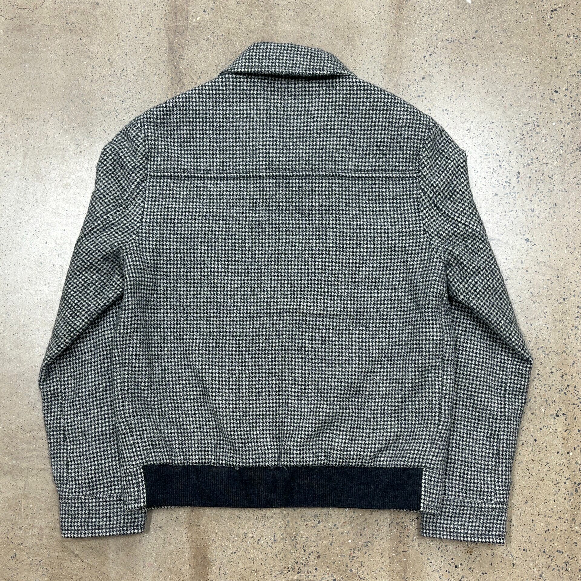 Lanvin Houndstooth Wool Harrington Jacket — front