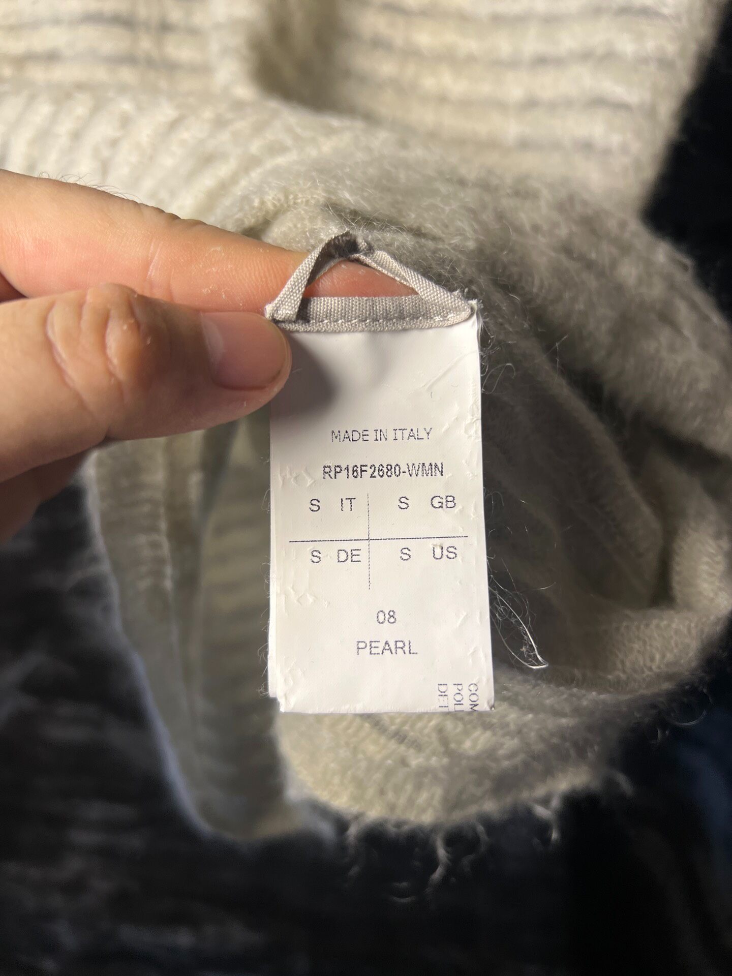 Rick Owens 16FW RP Stripe Cashmere Vest — back