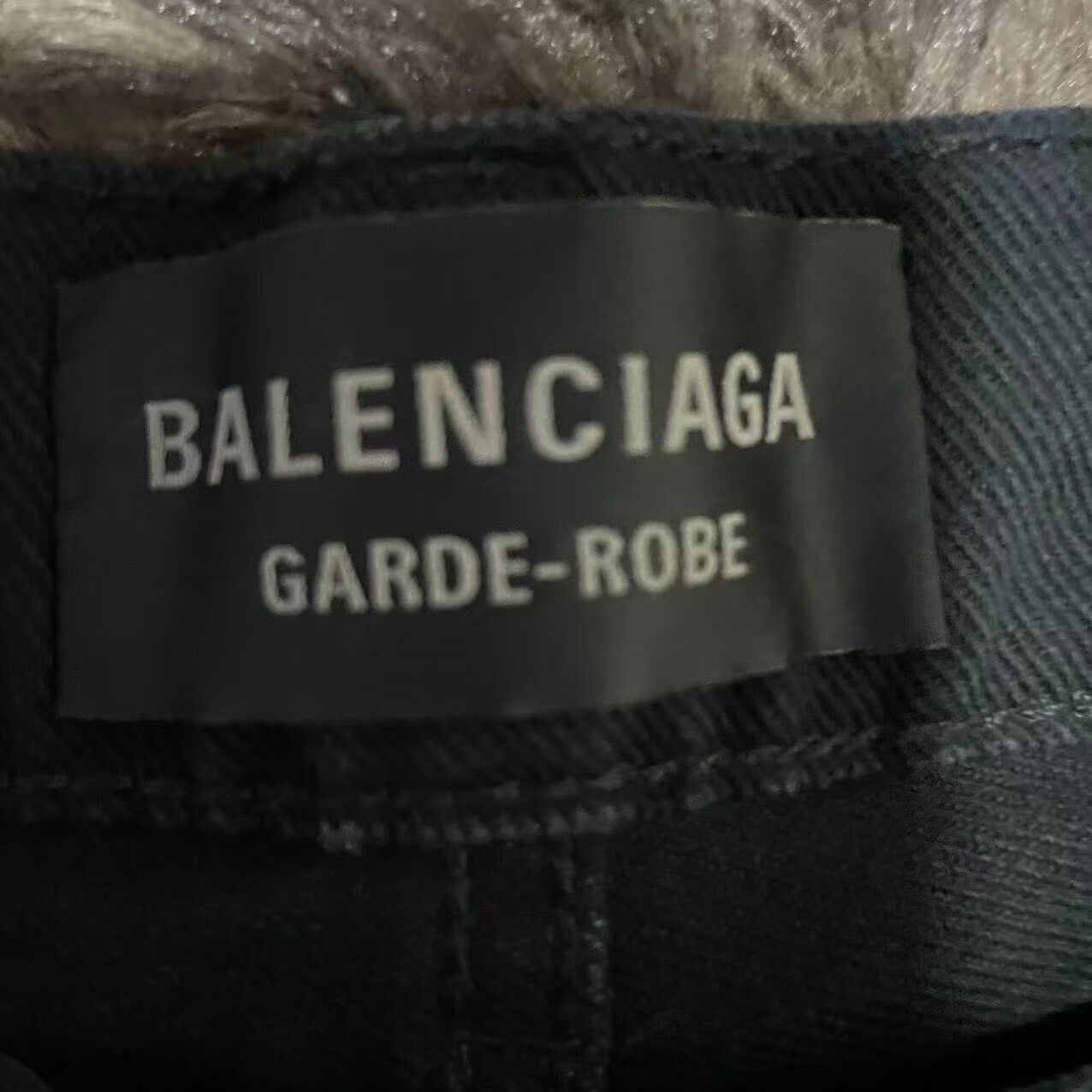 Balenciaga Black Baggy Jeans — back