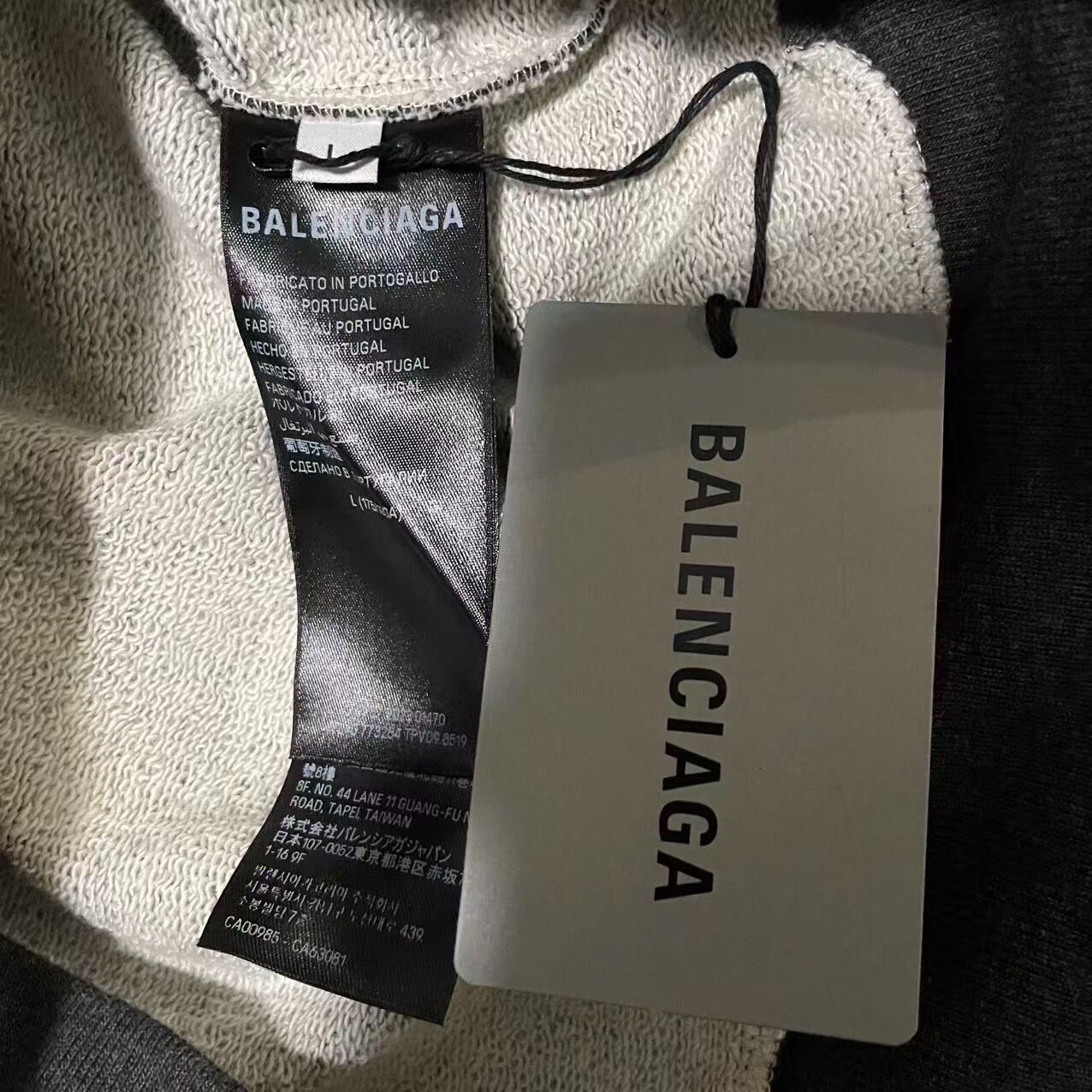 Balenciaga Full-Zip Hooded Robe Jacket — back