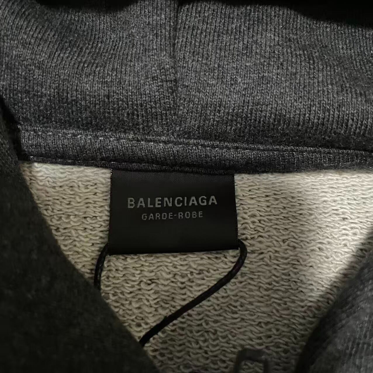 Balenciaga Full-Zip Hooded Robe Jacket — detail