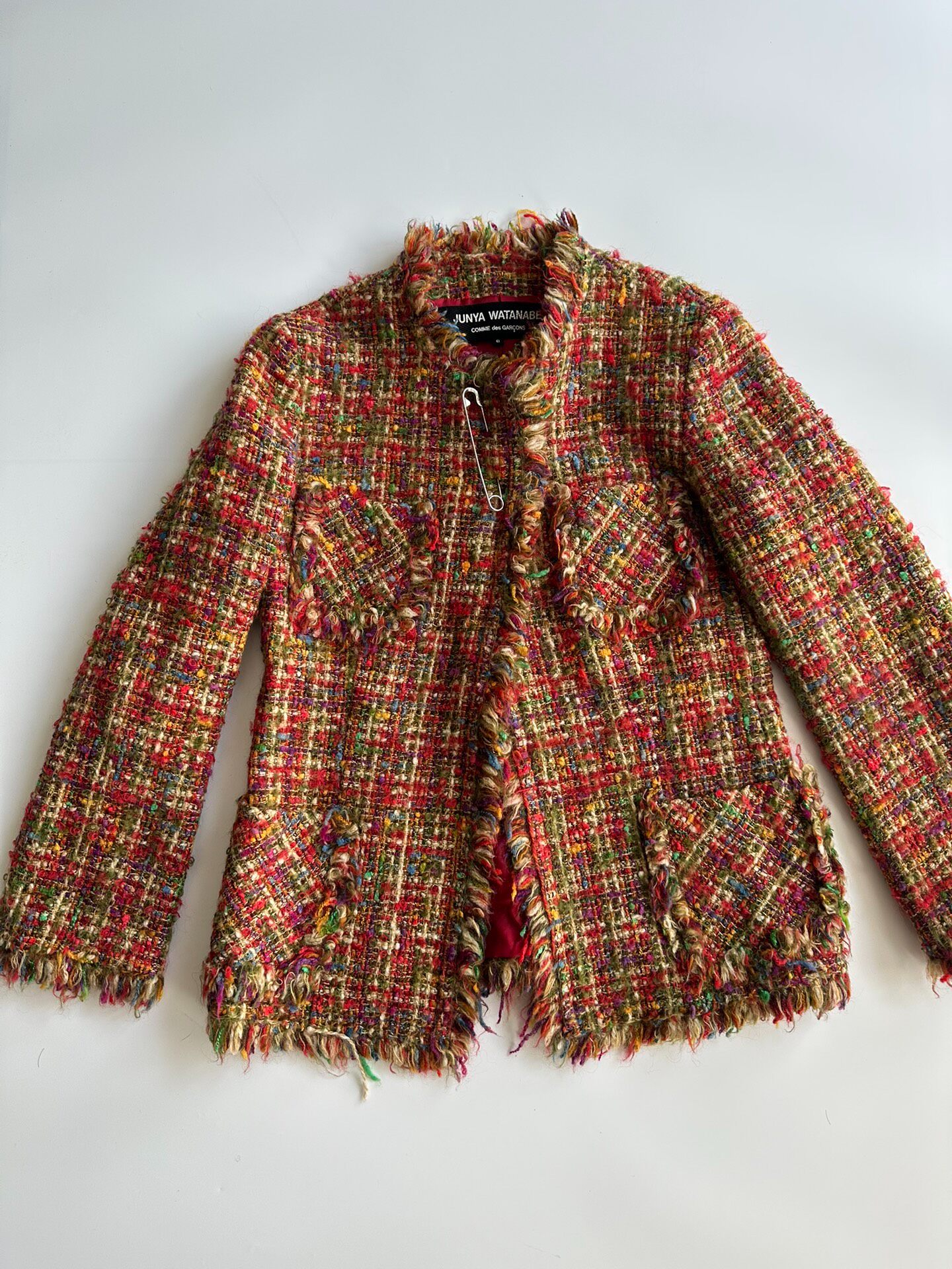 Junya Watanabe Boucle Pin Jacket — label