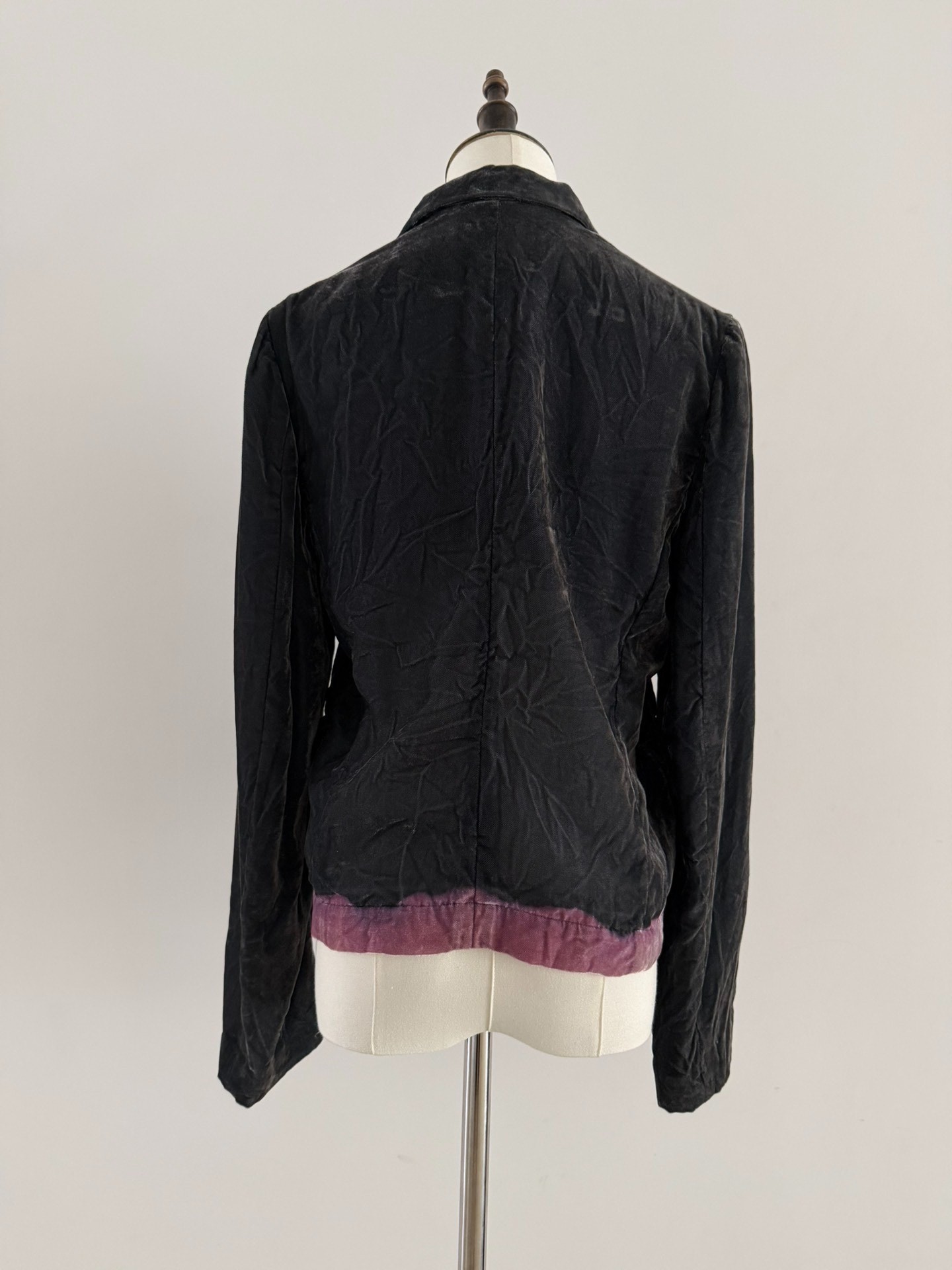 Comme Des Garcons Crinkled Velvet Blazer — back