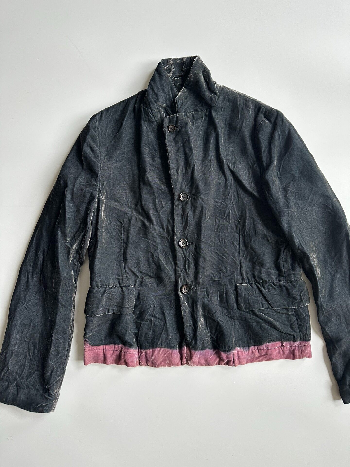 Comme Des Garcons Crinkled Velvet Blazer — label