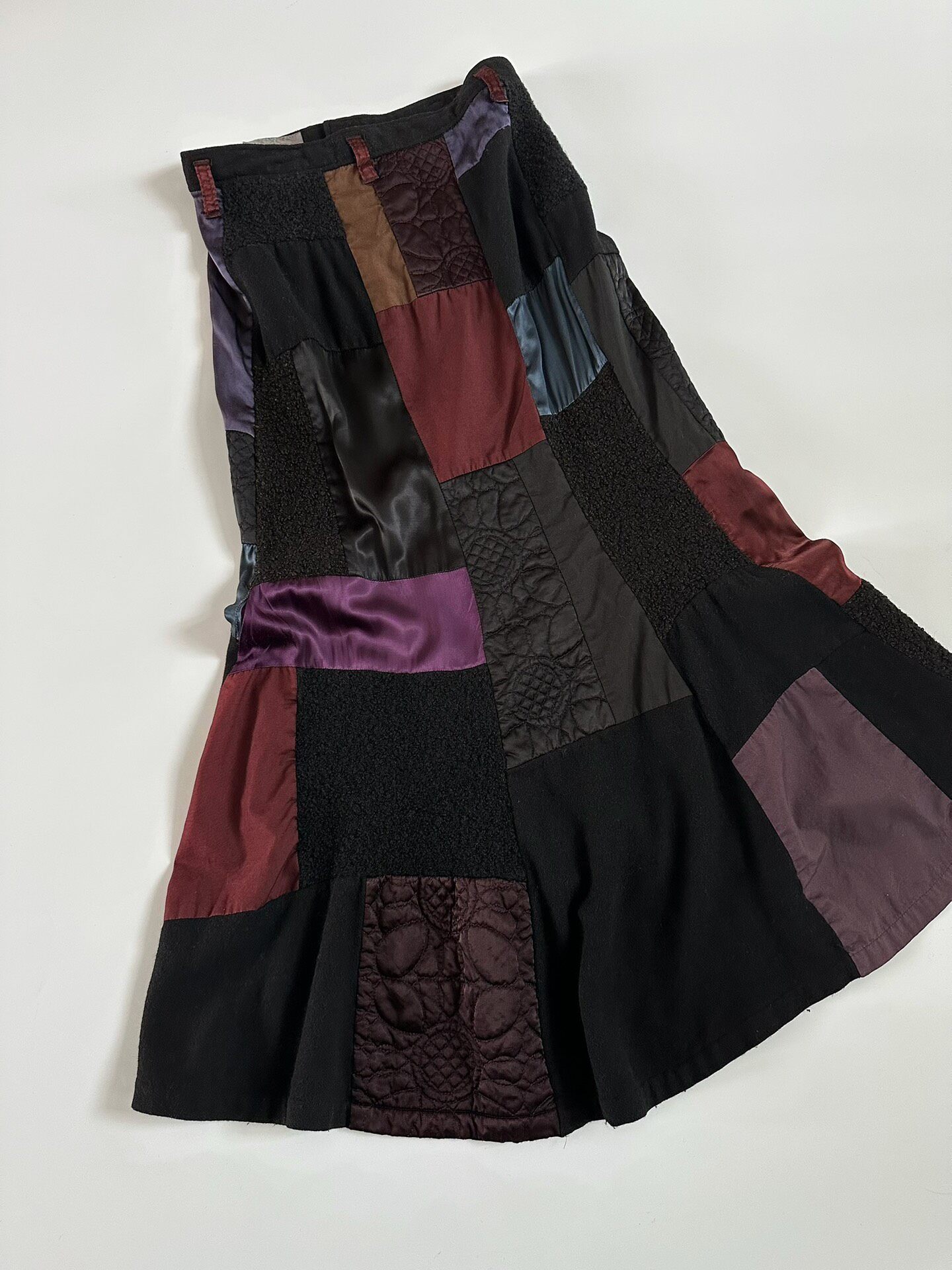 Comme des Garcons 2002 Tricot Patchwork Skirt — front