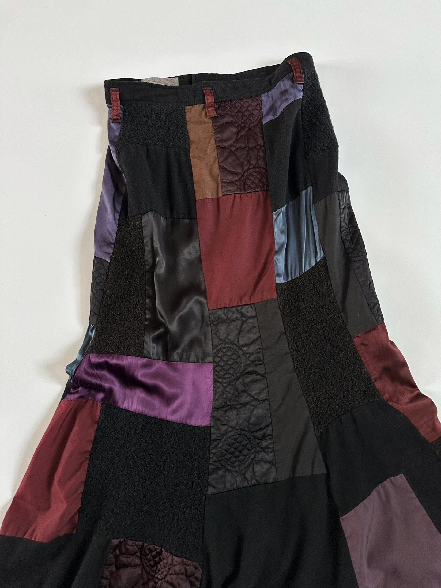 Comme des Garcons 2002 Tricot Patchwork Skirt — detail
