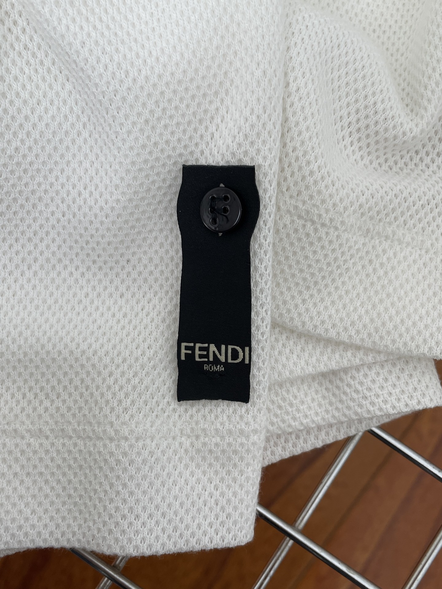 FENDI Men’s White Summer Polo Shirt — back