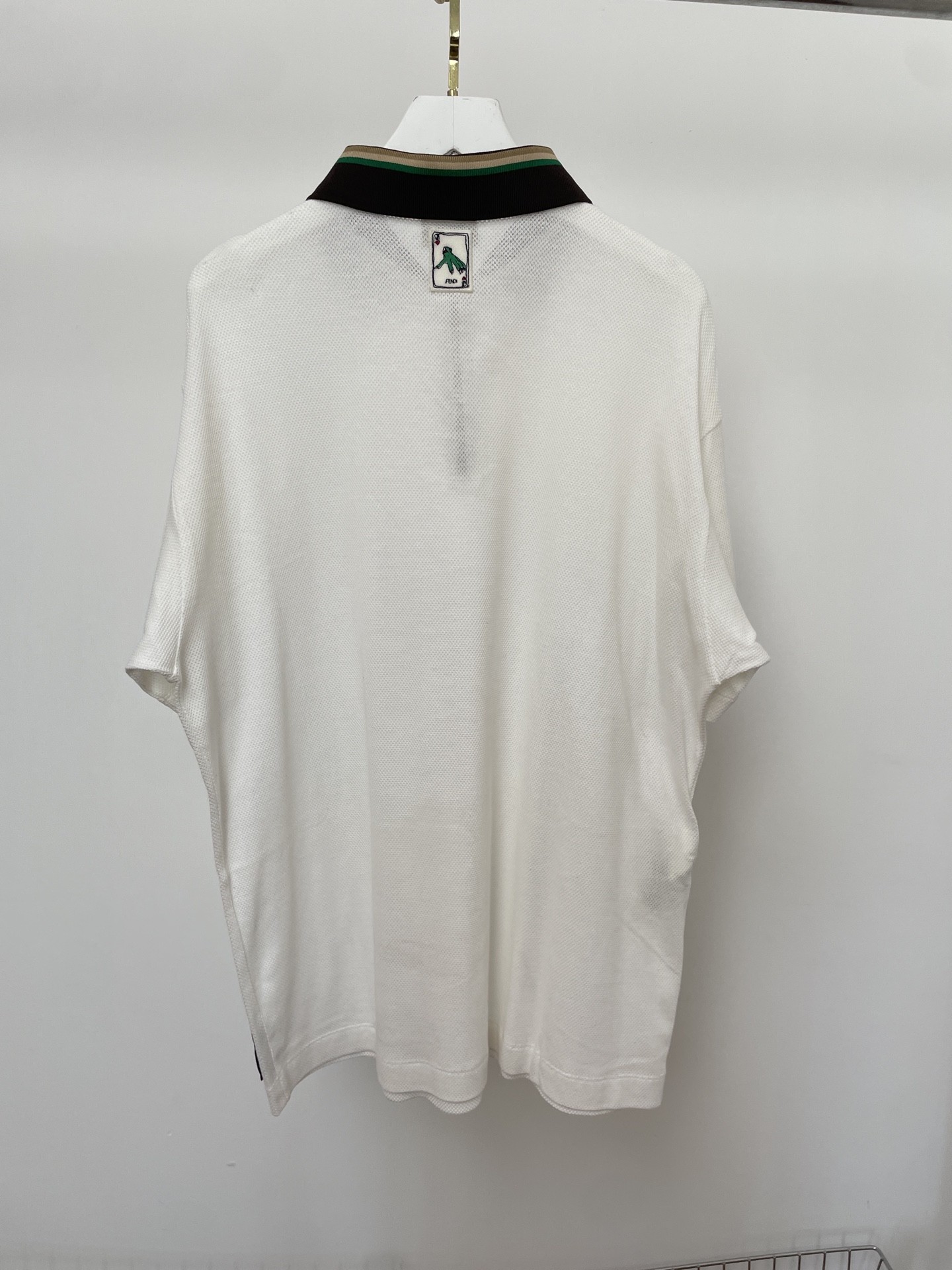 FENDI Men’s White Summer Polo Shirt — front