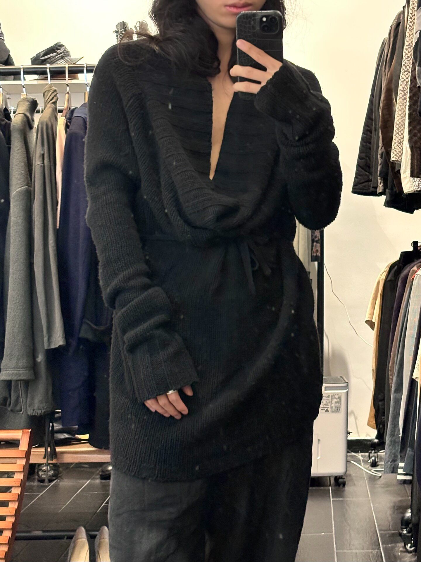 Ann Demeulemeester Belted V-Neck Sweater