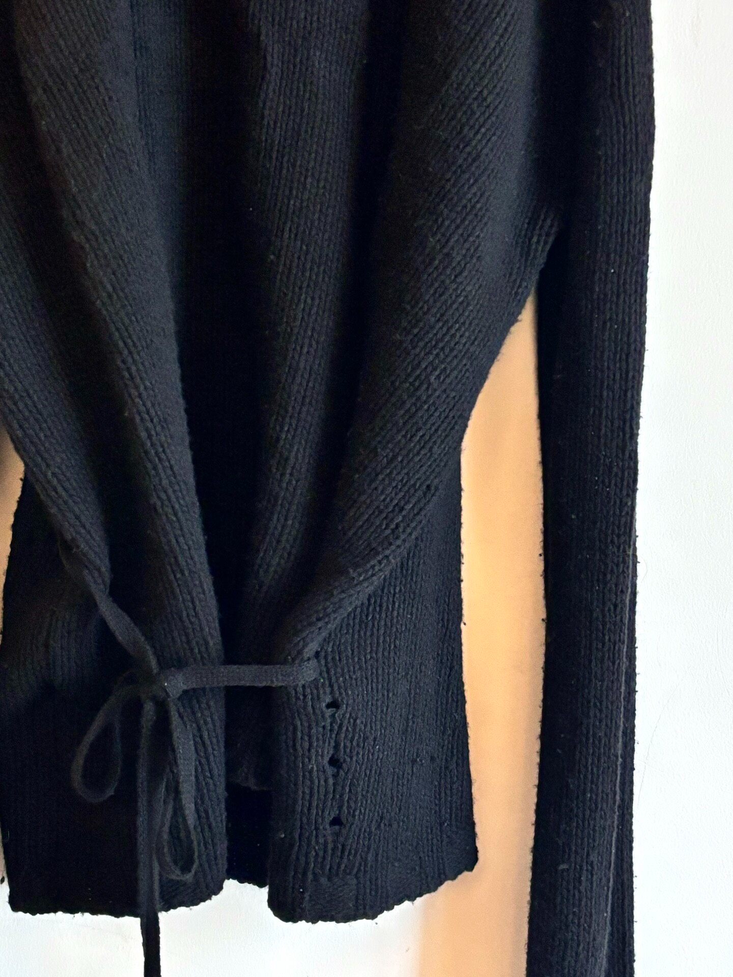 Ann Demeulemeester Belted V-Neck Sweater — back