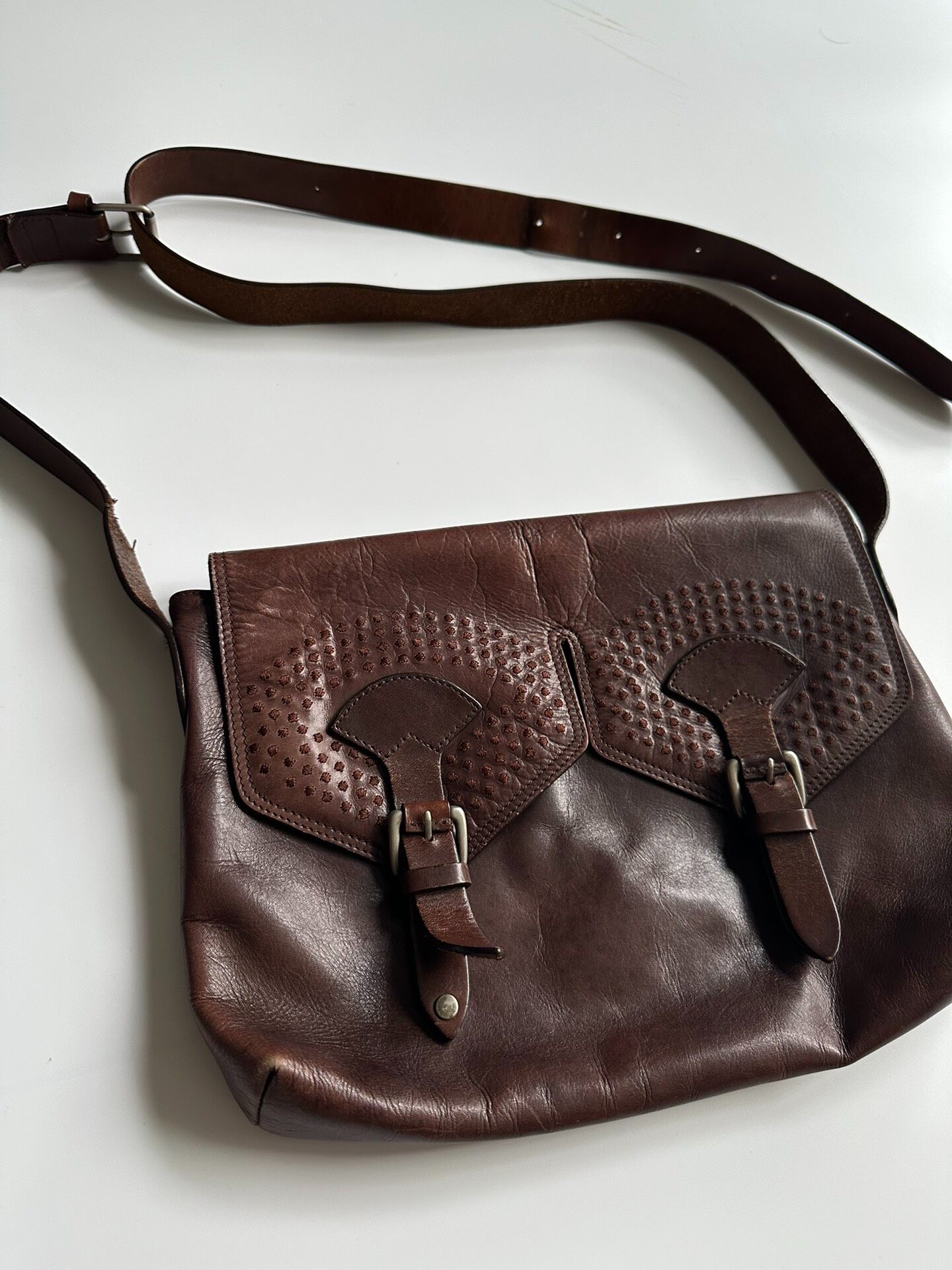 Dries Van Noten Vintage Leather Crossbody Bag