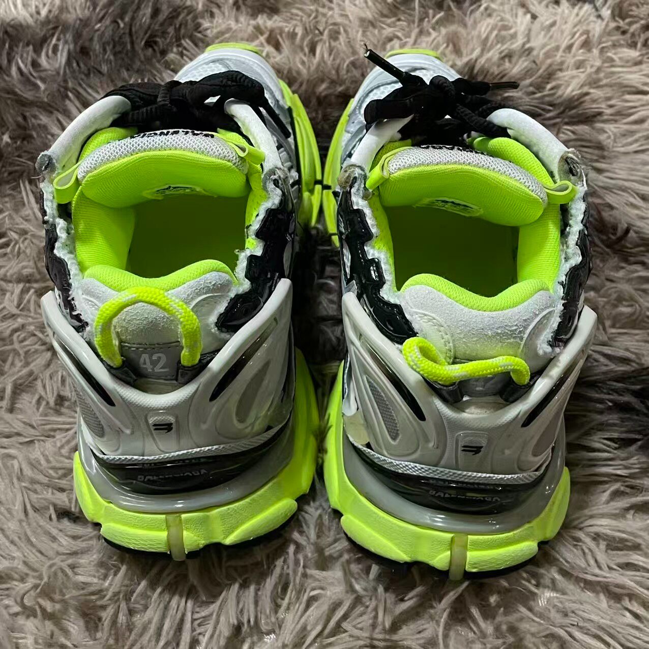 Balenciaga Runner Neon Green Sneakers — detail