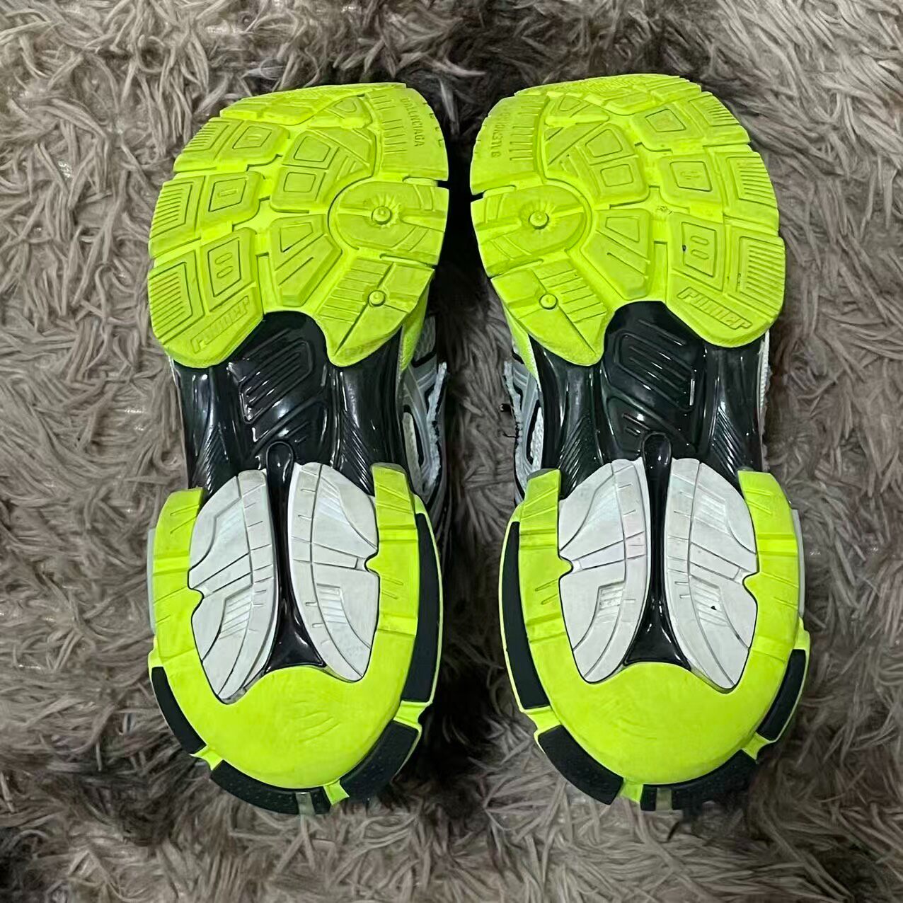 Balenciaga Runner Neon Green Sneakers — label
