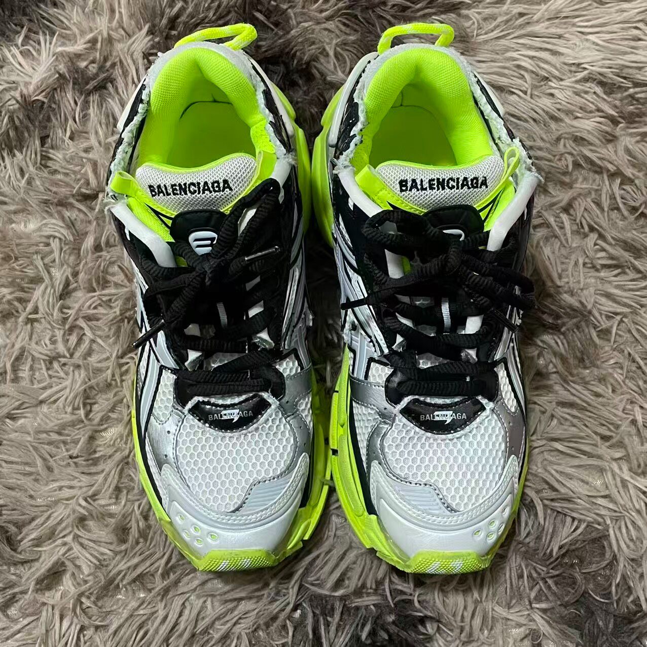 Balenciaga Runner Neon Green Sneakers