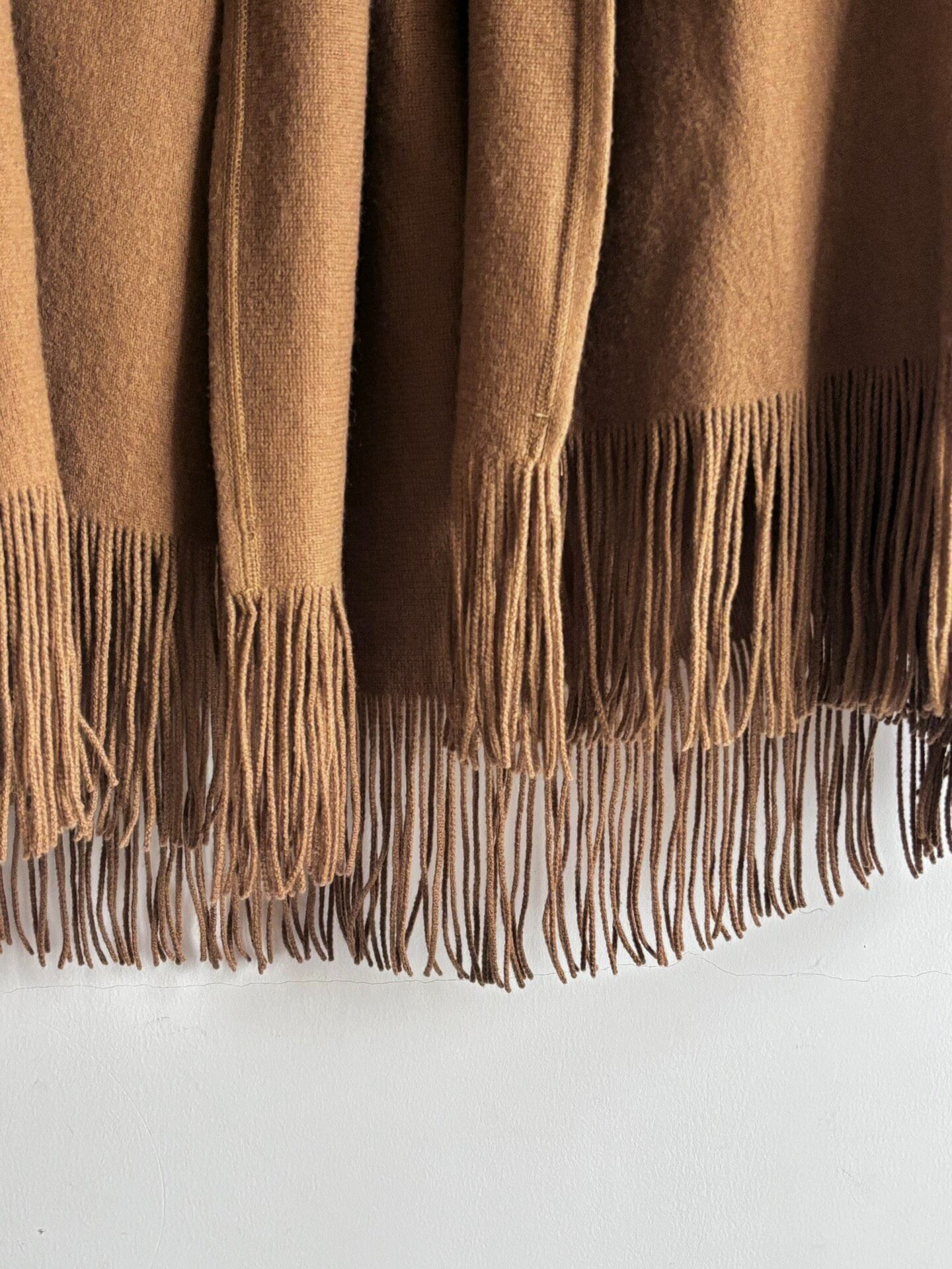 Yohji Yamamoto 80s Fringed Wool Coat — back
