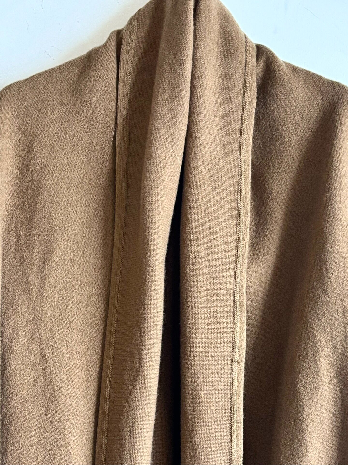 Yohji Yamamoto 80s Fringed Wool Coat — detail
