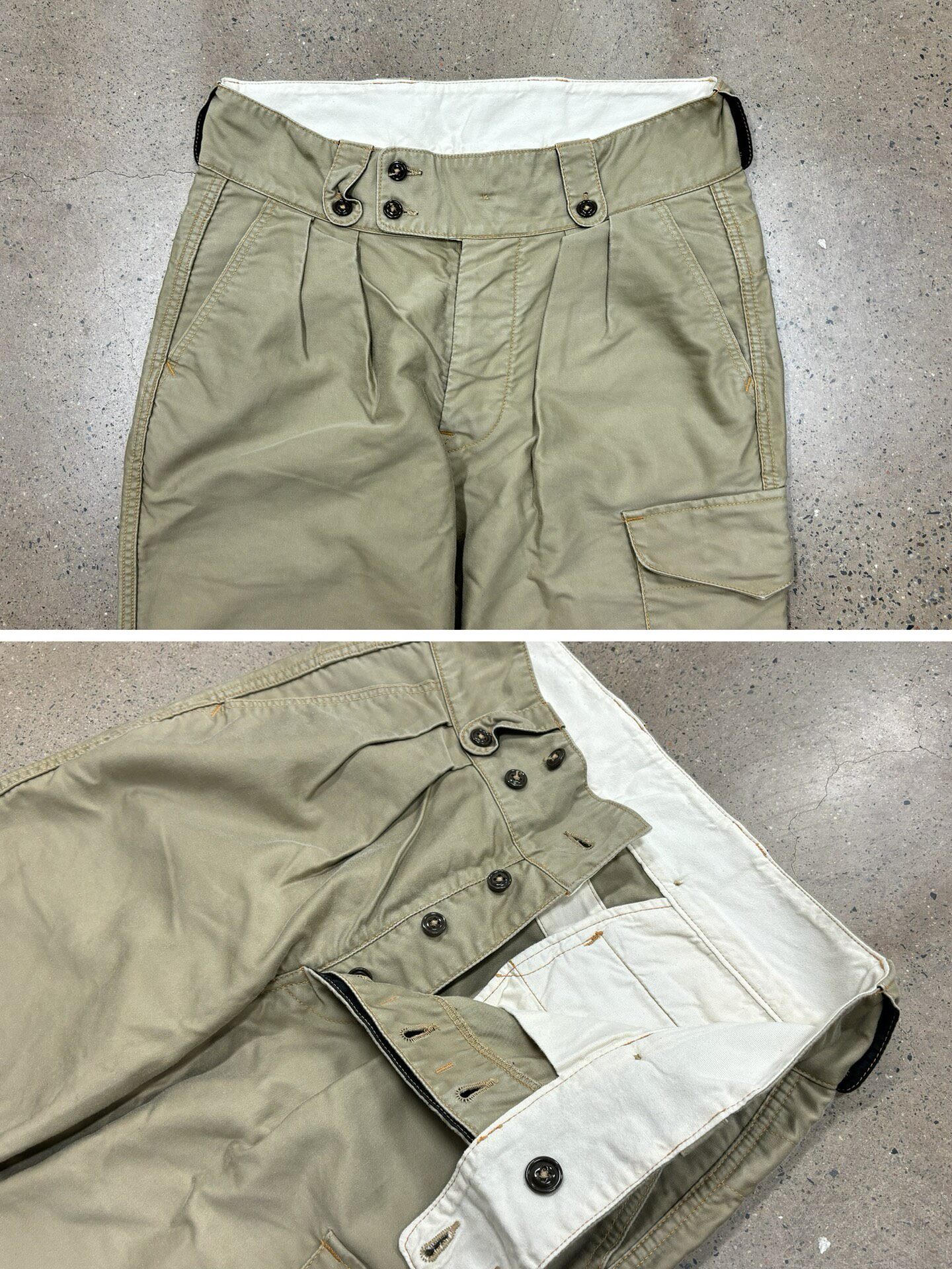 Freewheelers Moleskin Work Trousers — detail