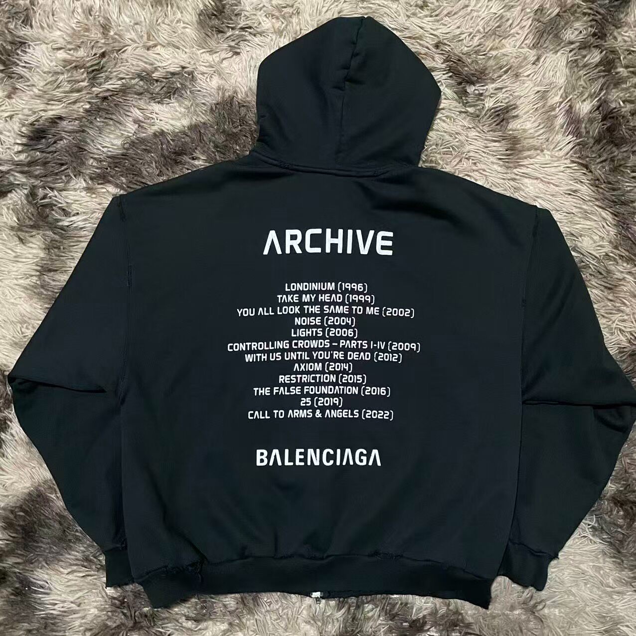 Balenciaga Archive Music Zip-up Hoodie — front