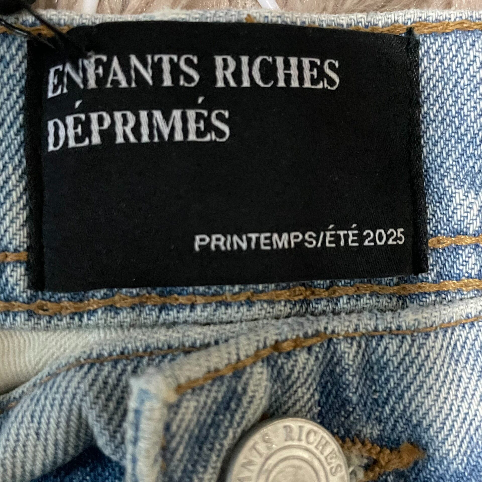 Enfants Riches Deprimes Flared Mud Jeans — detail