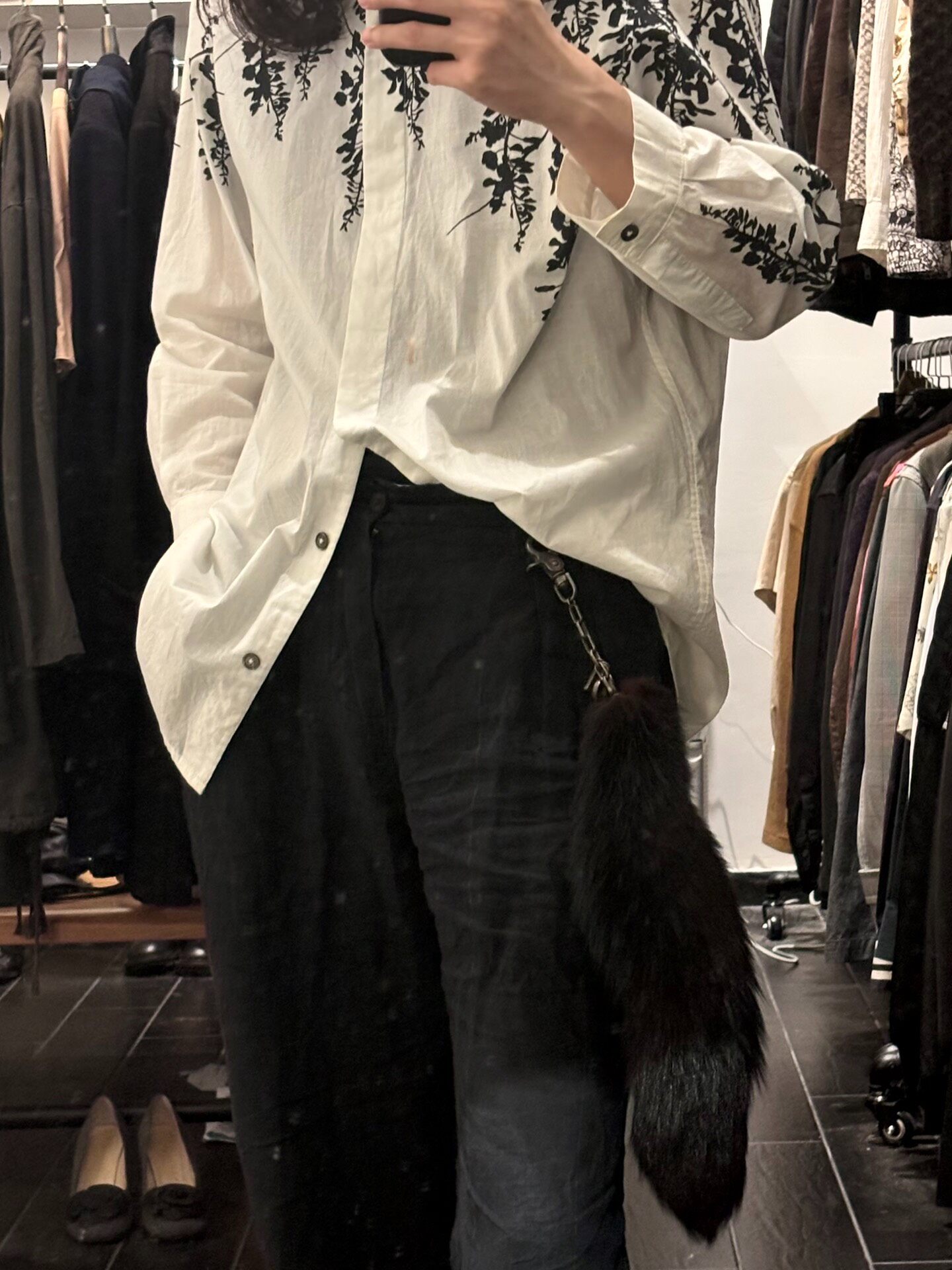 Alexander McQueen Fox Tail Keychain — front