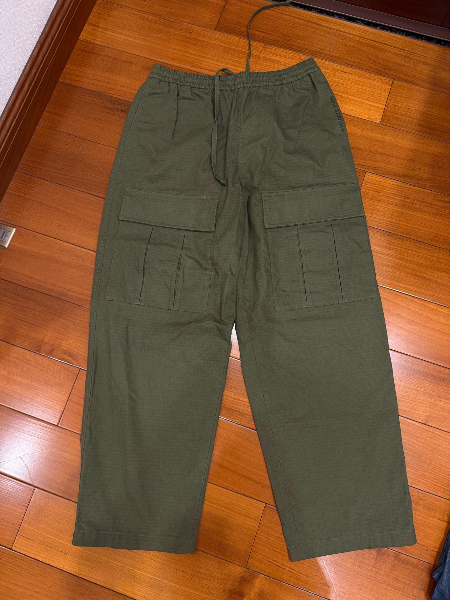 Acne Studio Olive Green Cargo Pants