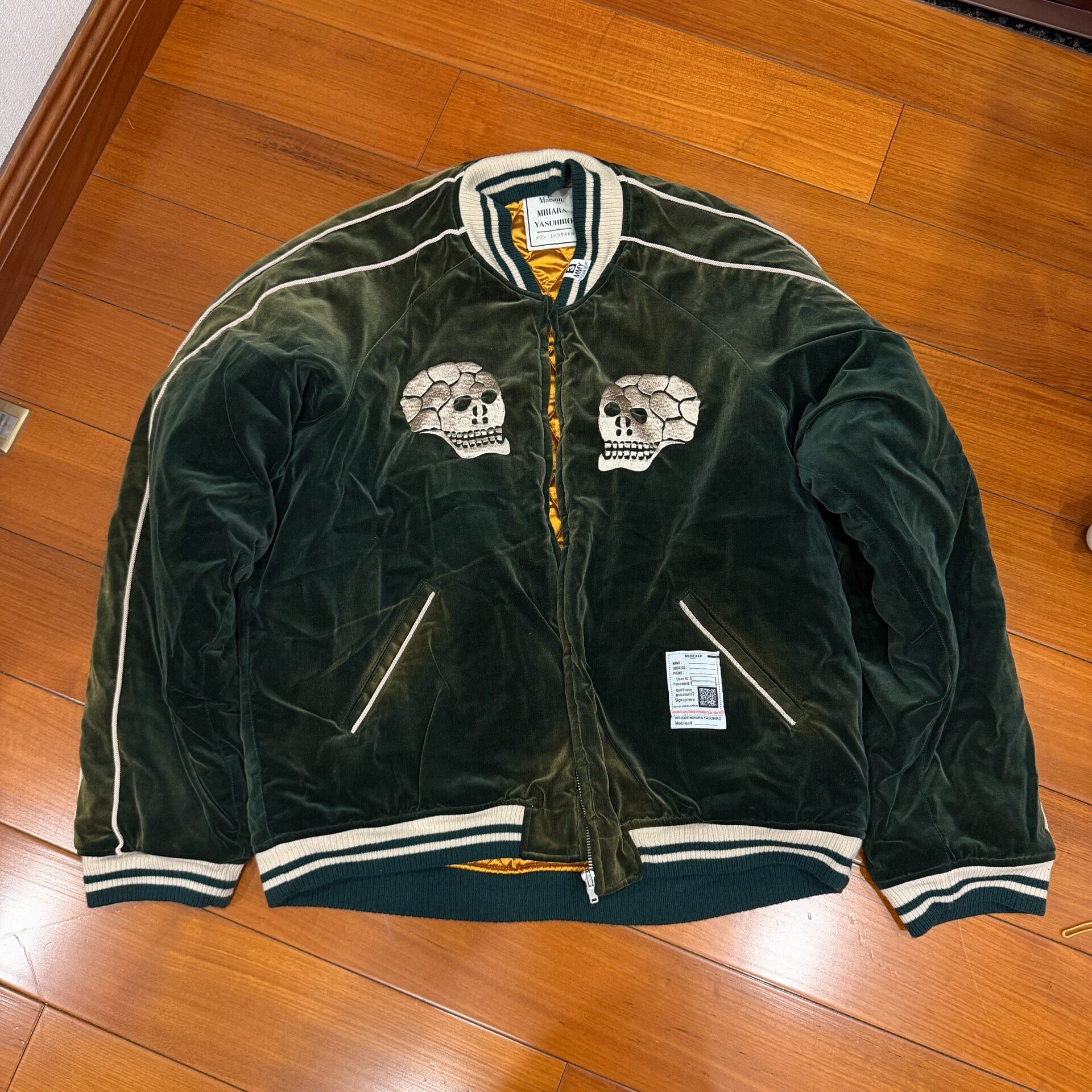 Maison Mihara Yasuhiro Velvet Souvenir Jacket