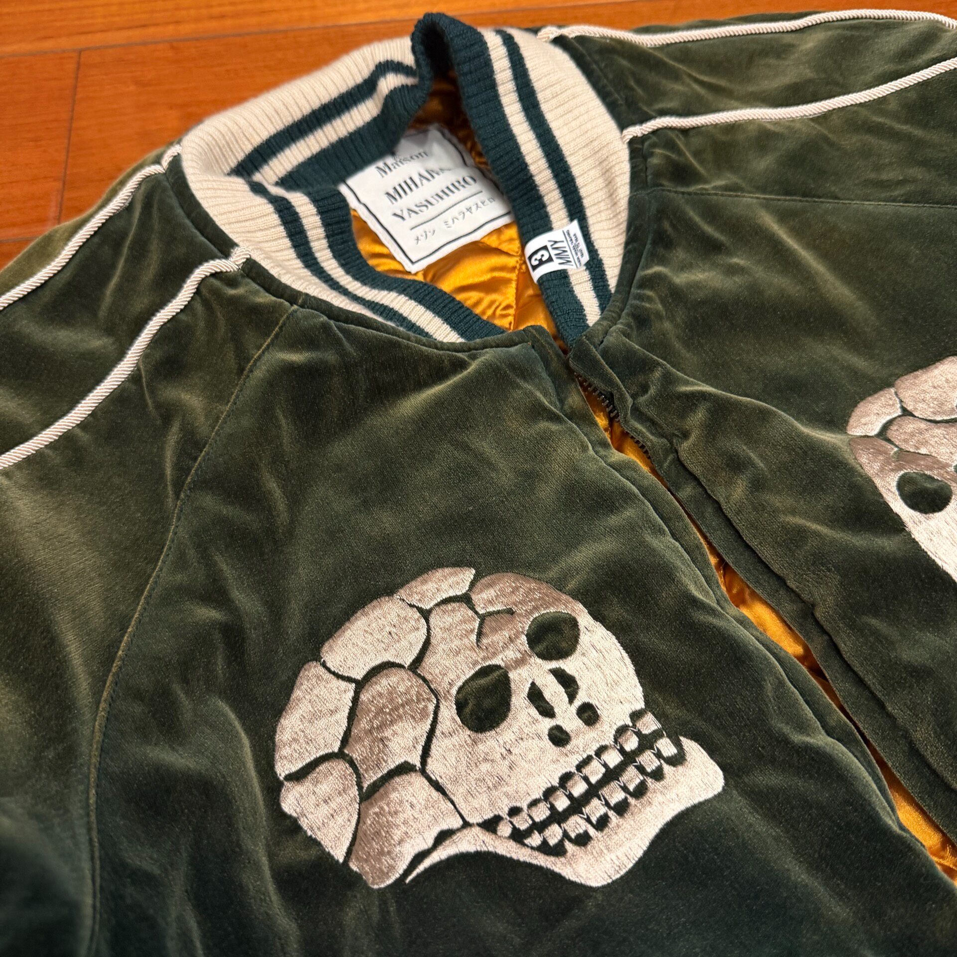 Maison Mihara Yasuhiro Velvet Souvenir Jacket — back