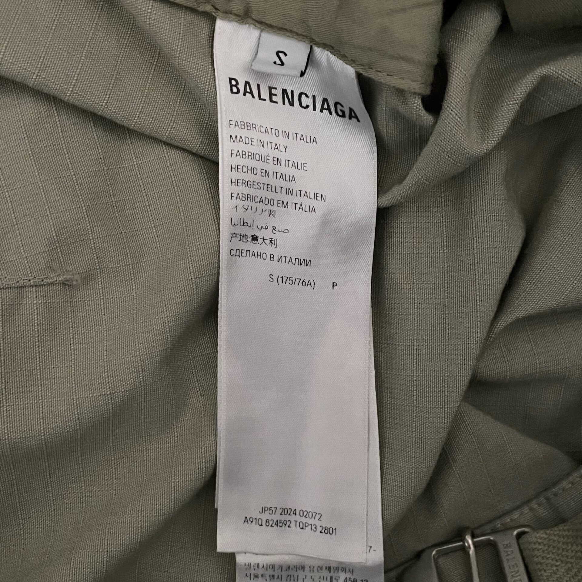 Balenciaga 25SS Men's Distressed Work Pants — back
