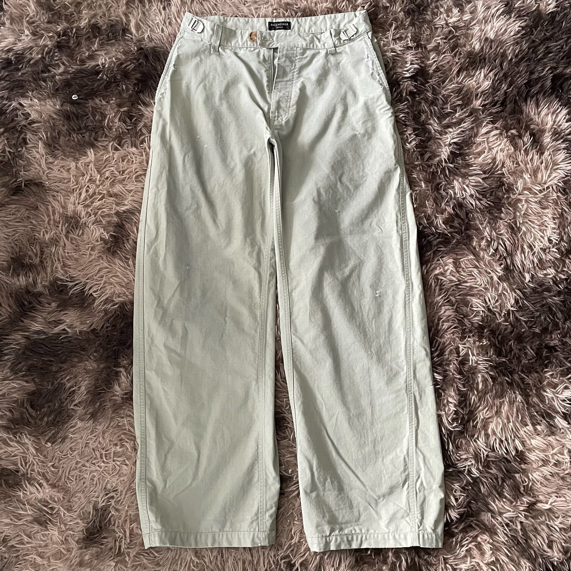 Balenciaga 25SS Men's Distressed Work Pants