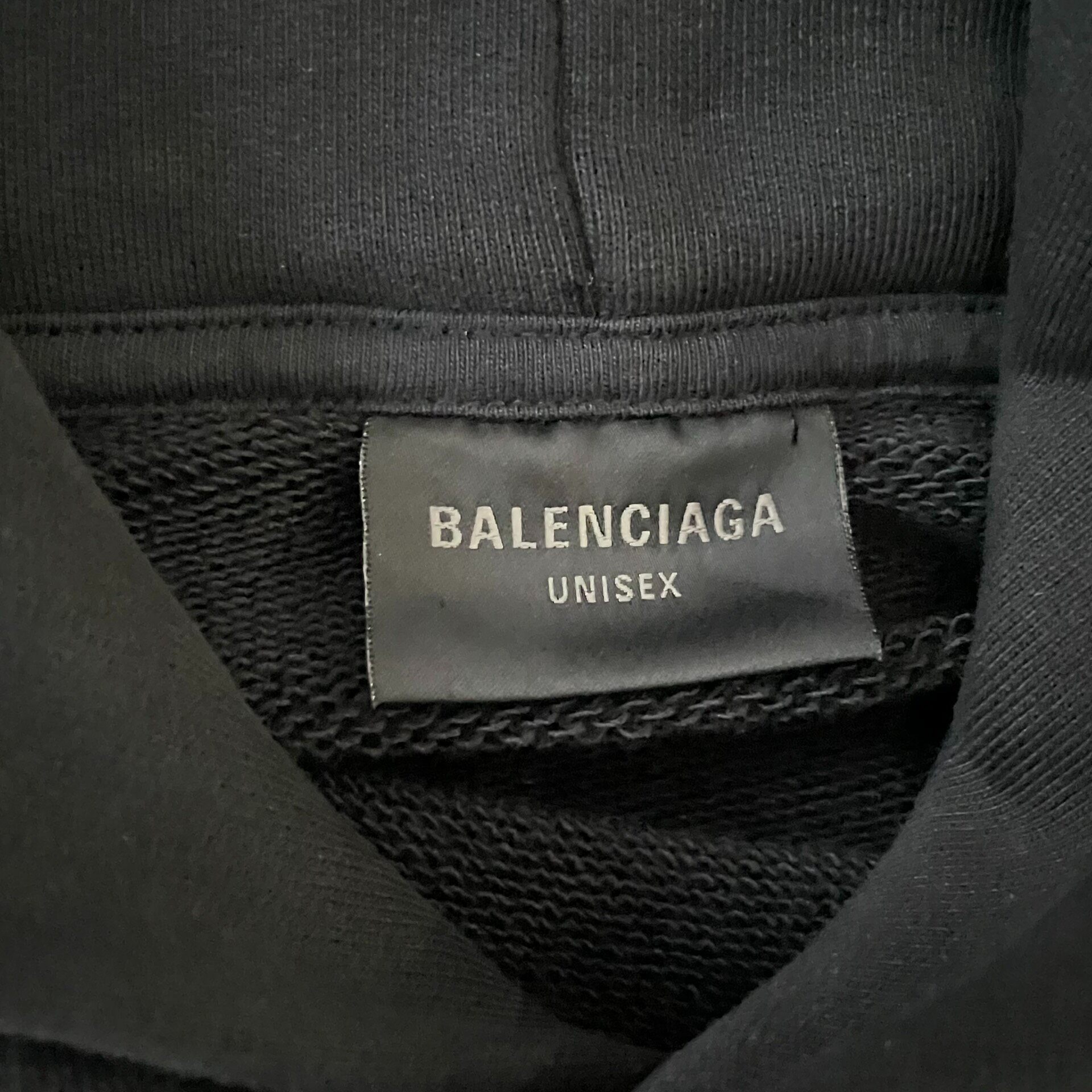 Balenciaga FW24 3B Splatter Hoodie — detail