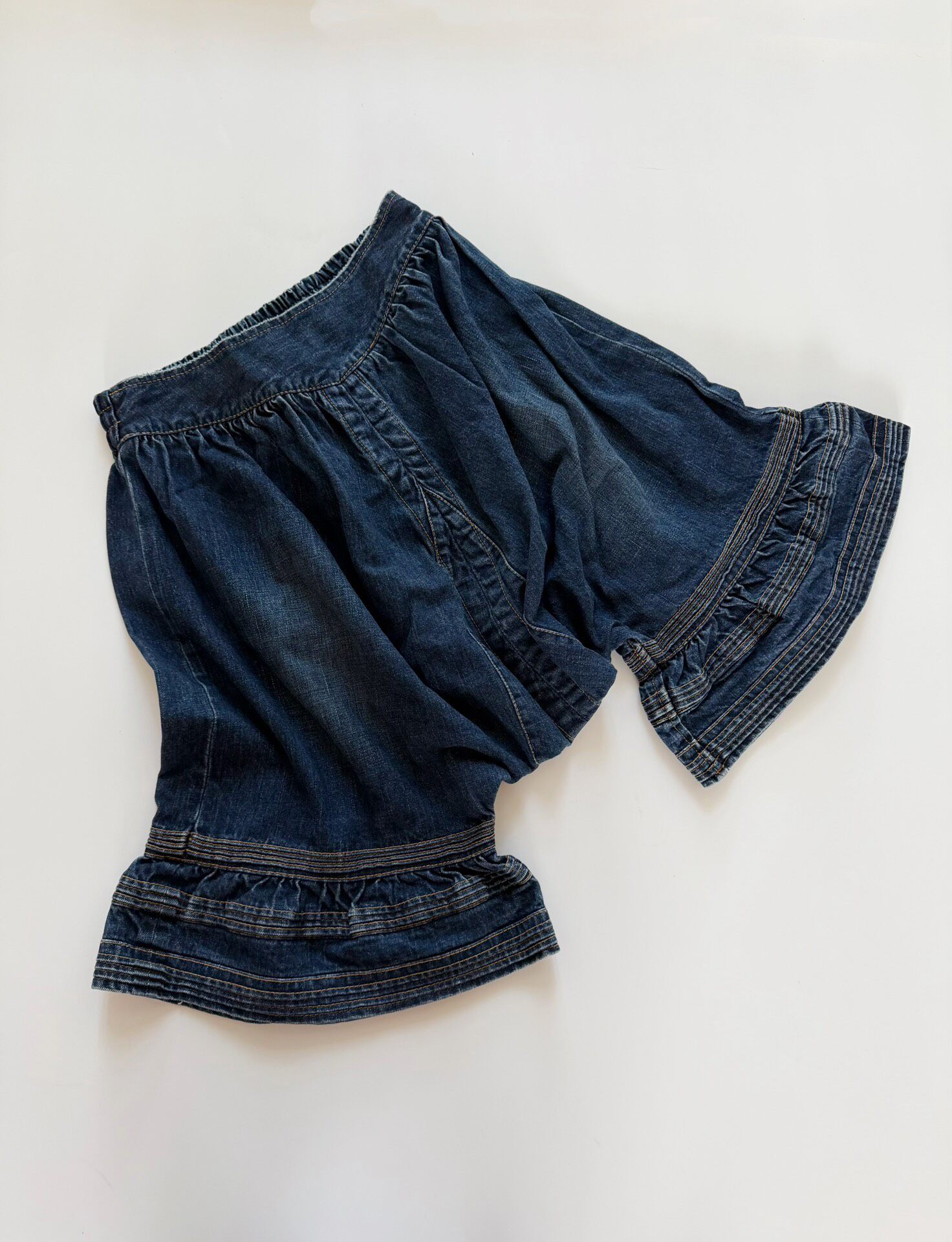 Comme des Garçons Tricot Denim Shorts — detail
