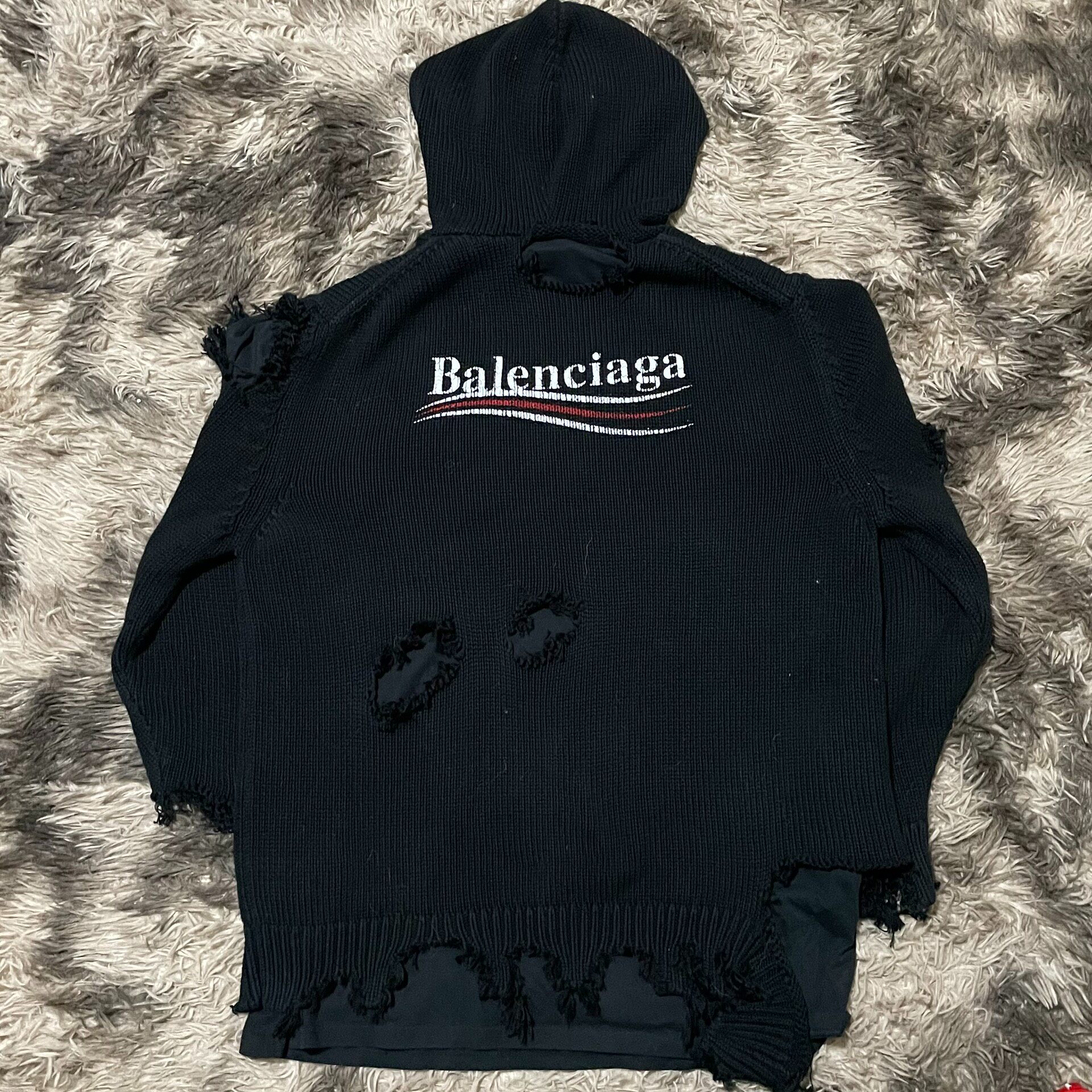 Balenciaga Distressed Fake Two-Piece Sweater — front