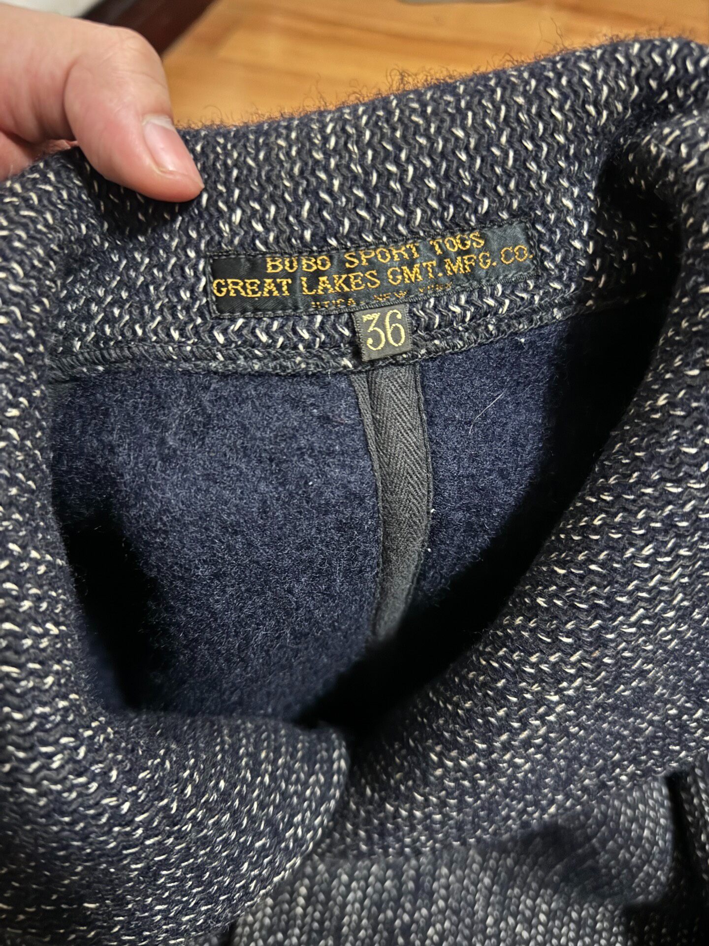 Freewheelers Great Lakes BBJ Hunting Coat — label